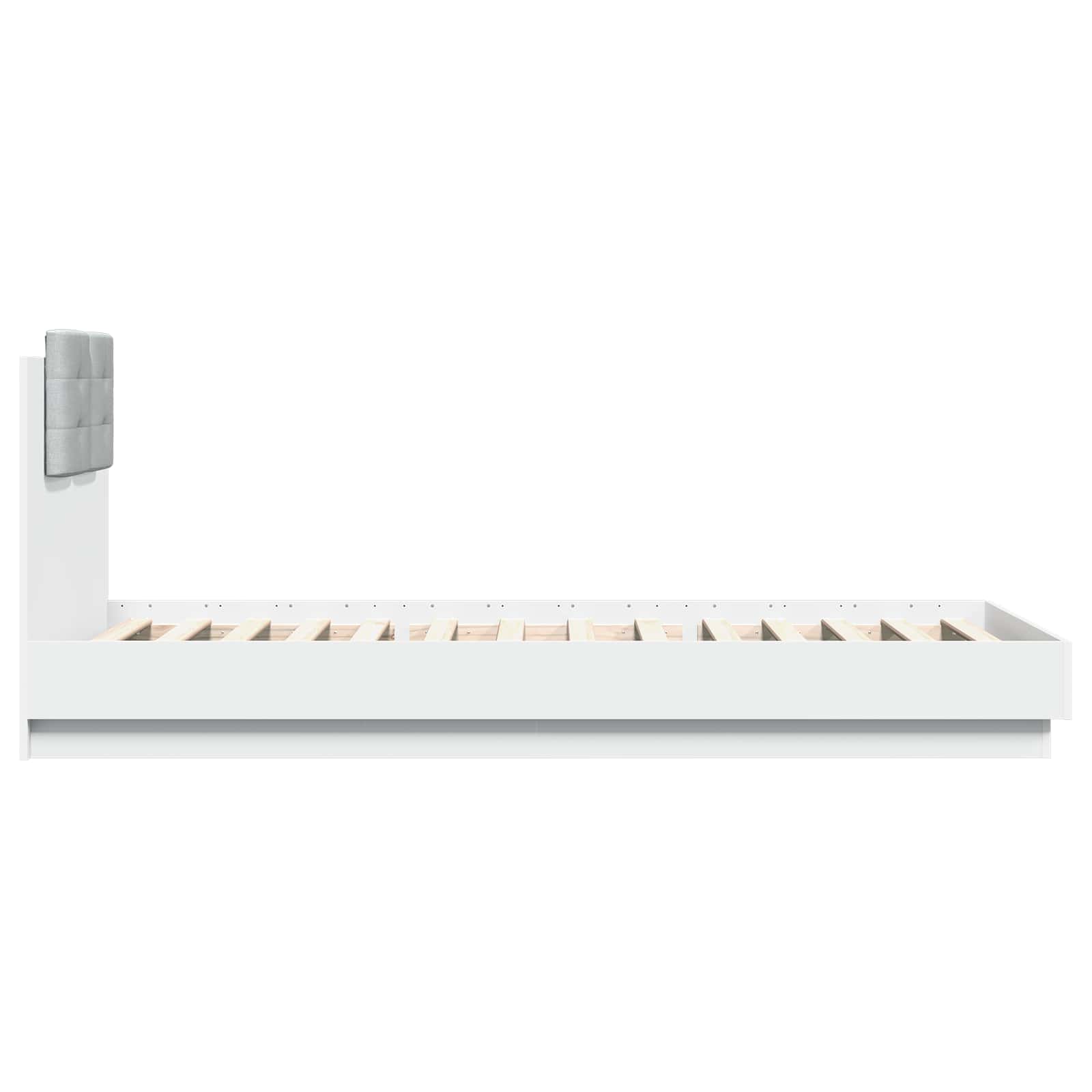 Cadre de lit avec tête de lit Blanc Bois d'ingénierie - XIOS