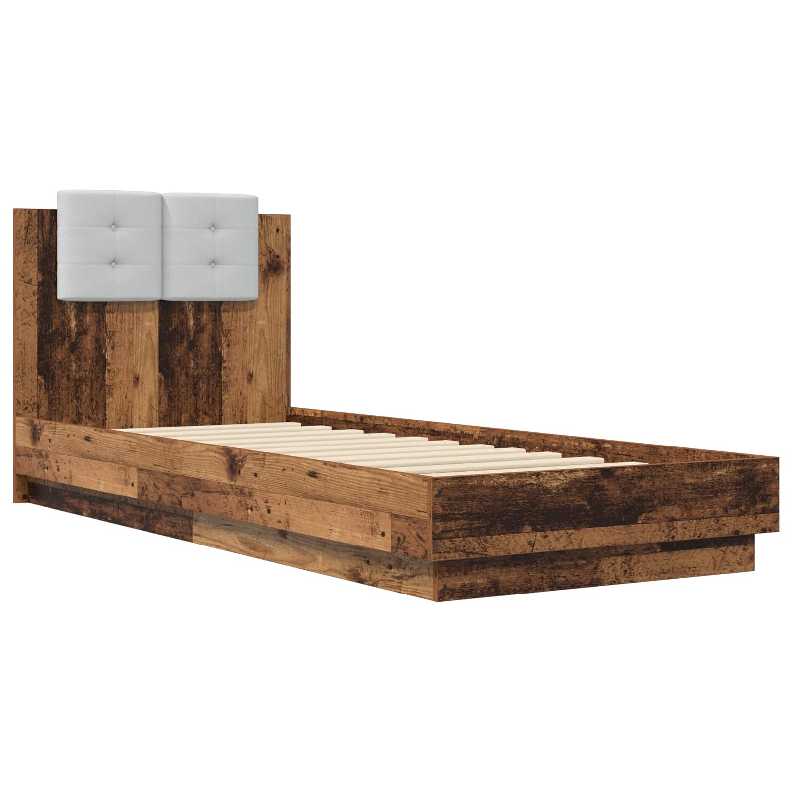 Cadre de lit avec tête de lit Bois ancien Bois d'ingénierie - XIOS
