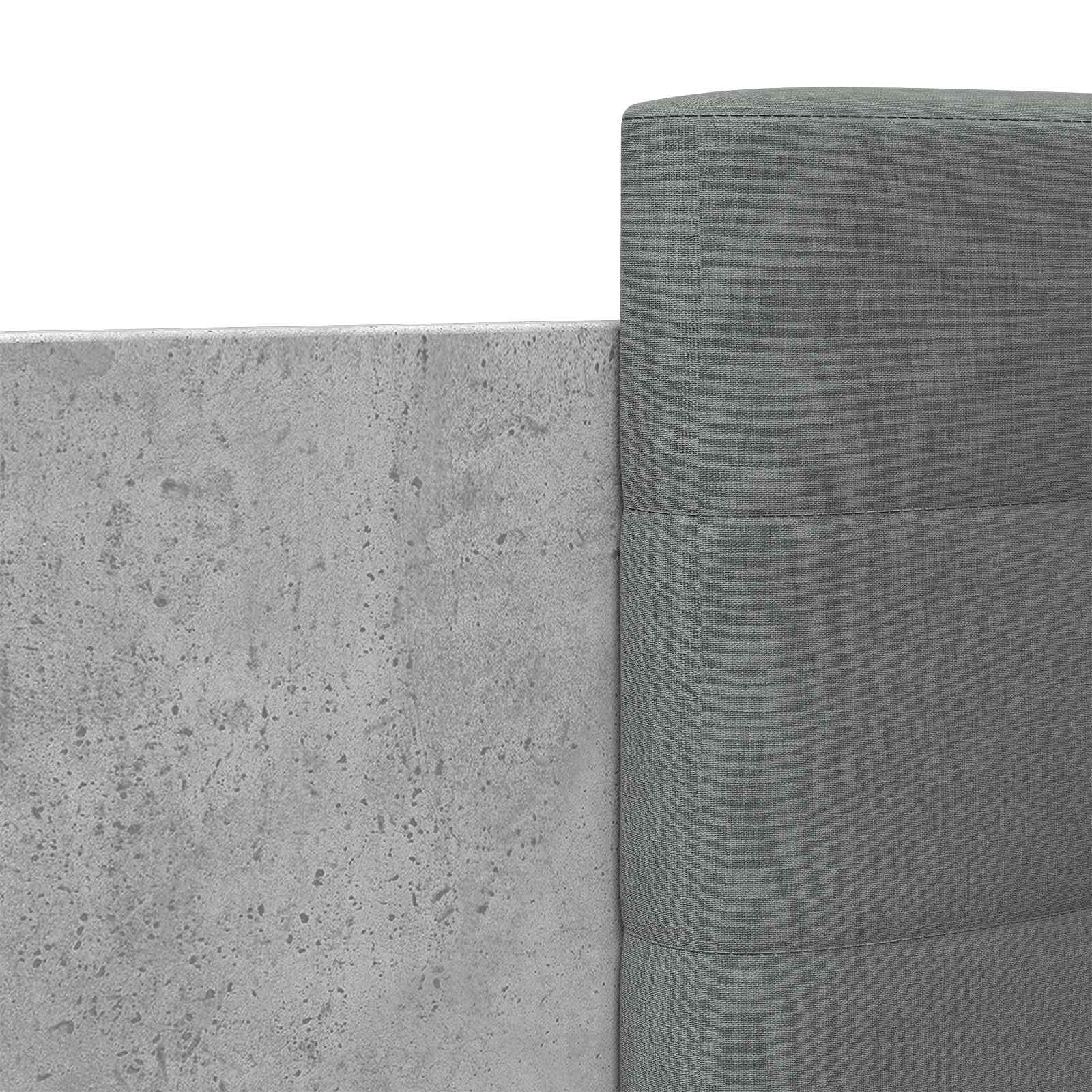 Cadre de lit avec LED Gris béton 80 x 200 cm Bois d'ingénierie