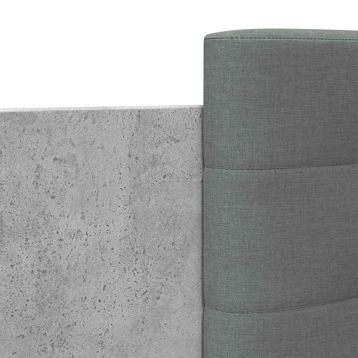 Cadre de lit avec tête de lit Gris béton Bois d'ingénierie - XIOS