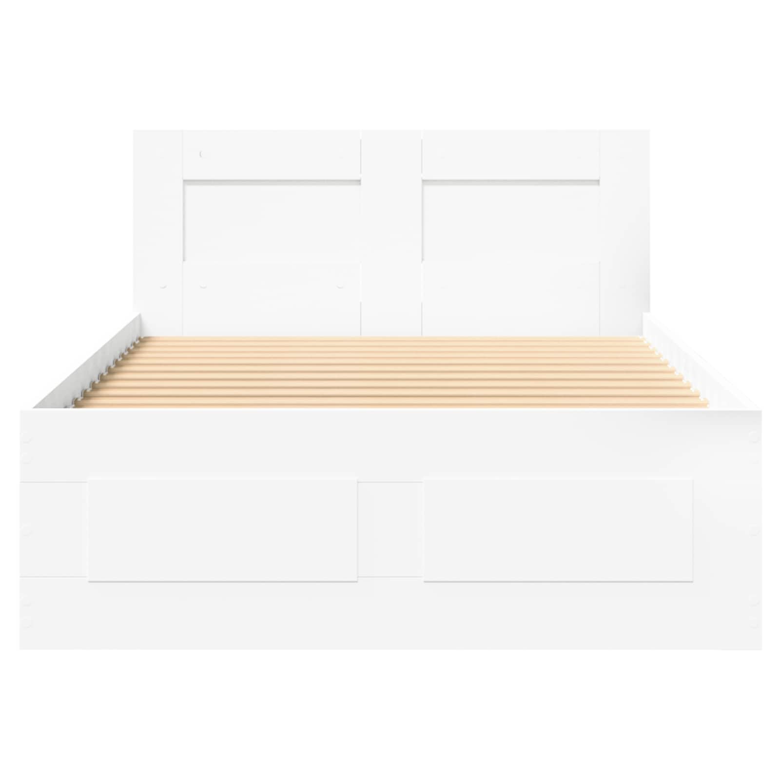 Cadre de lit avec tiroir 2 pc Blanc Bois d'ingénierie - XIOS