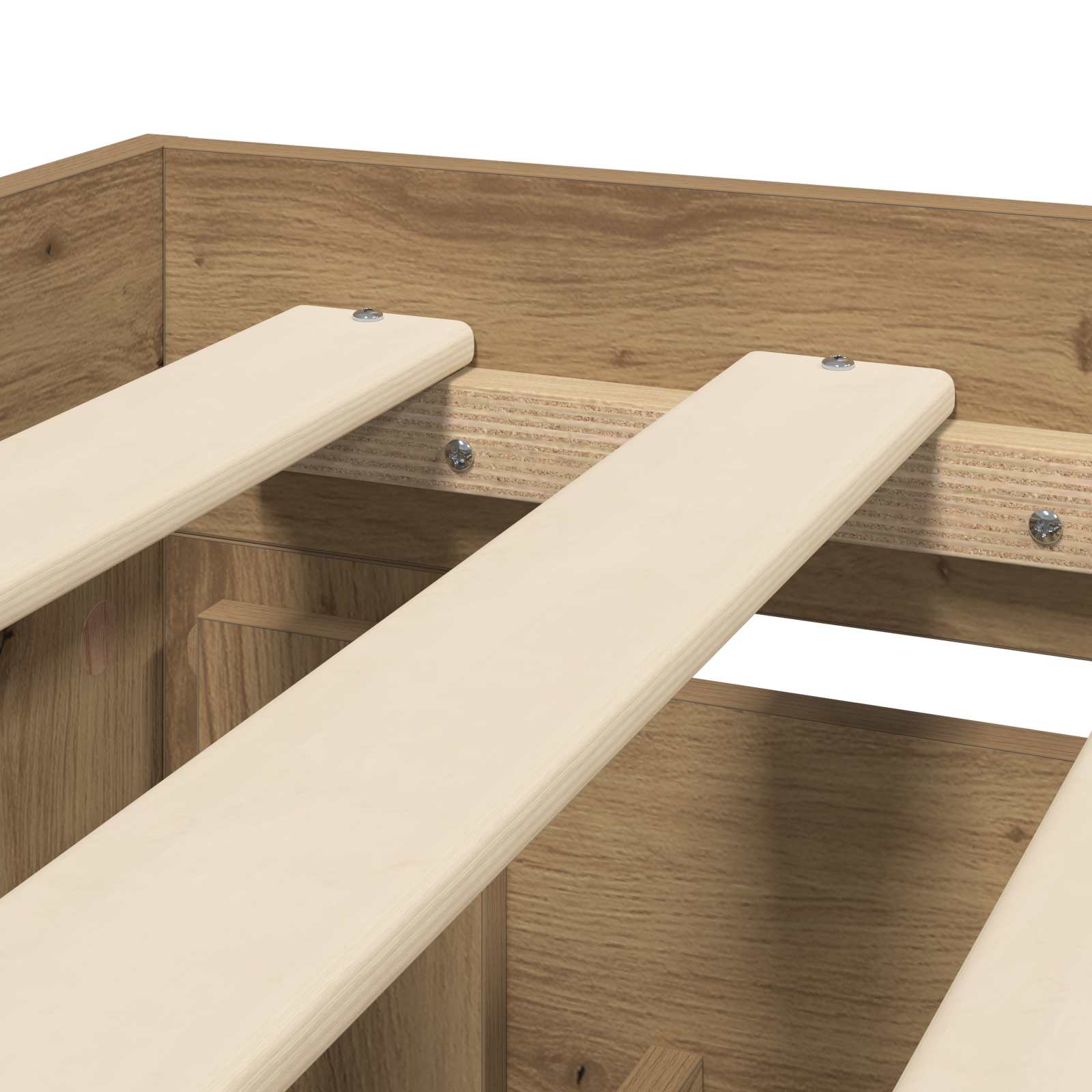 Cadre de lit avec tiroir 2 pc Chêne artisanal Bois d'ingénierie