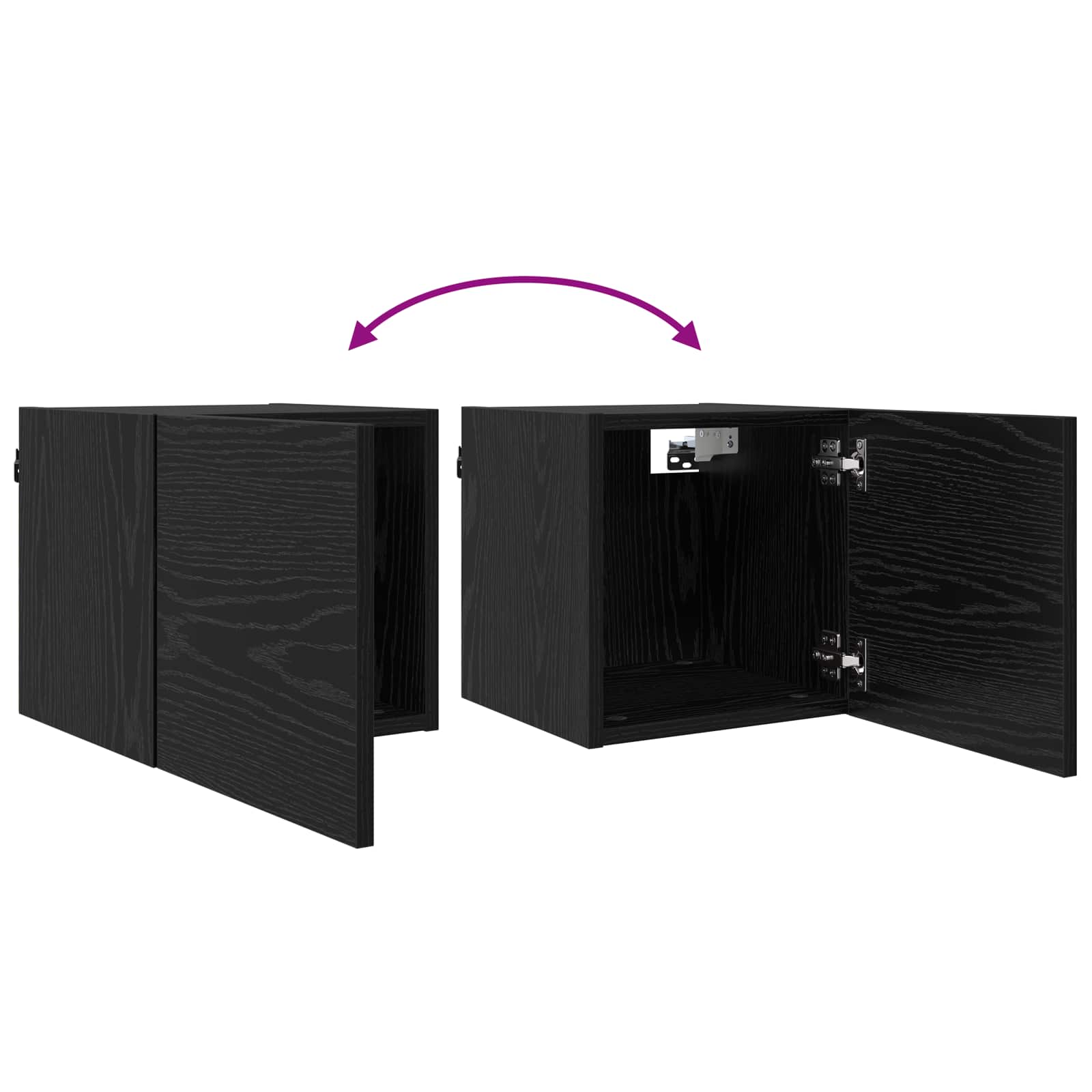 Meuble TV mural 4 pcs Chêne noir 30,5 x 30 x 30 cm - XIOS
