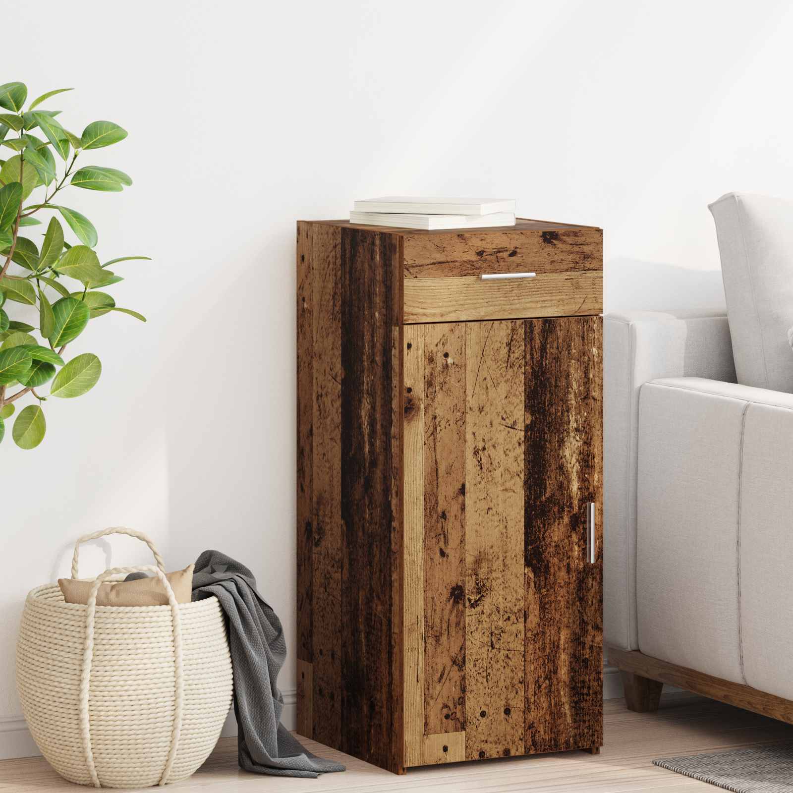 Armoire de rangement avec tiroir Bois ancien 40 x 42,5 x 93 cm - XIOS