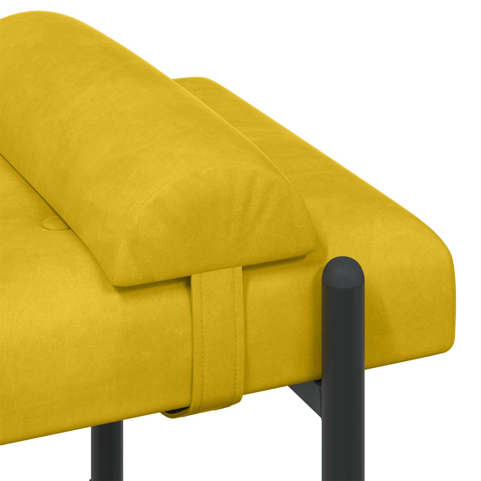 Banc capitonné à boutons avec coussins Jaune 110 x 40 x 46 cm - XIOS