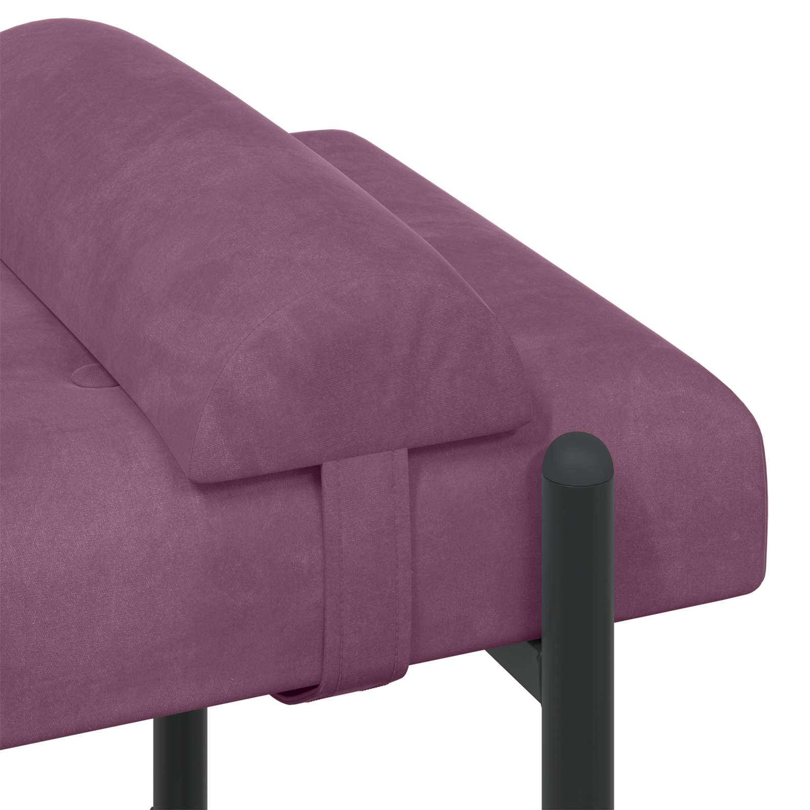 Banc capitonné à boutons avec coussins Pourpre 110 x 40 x 46 cm