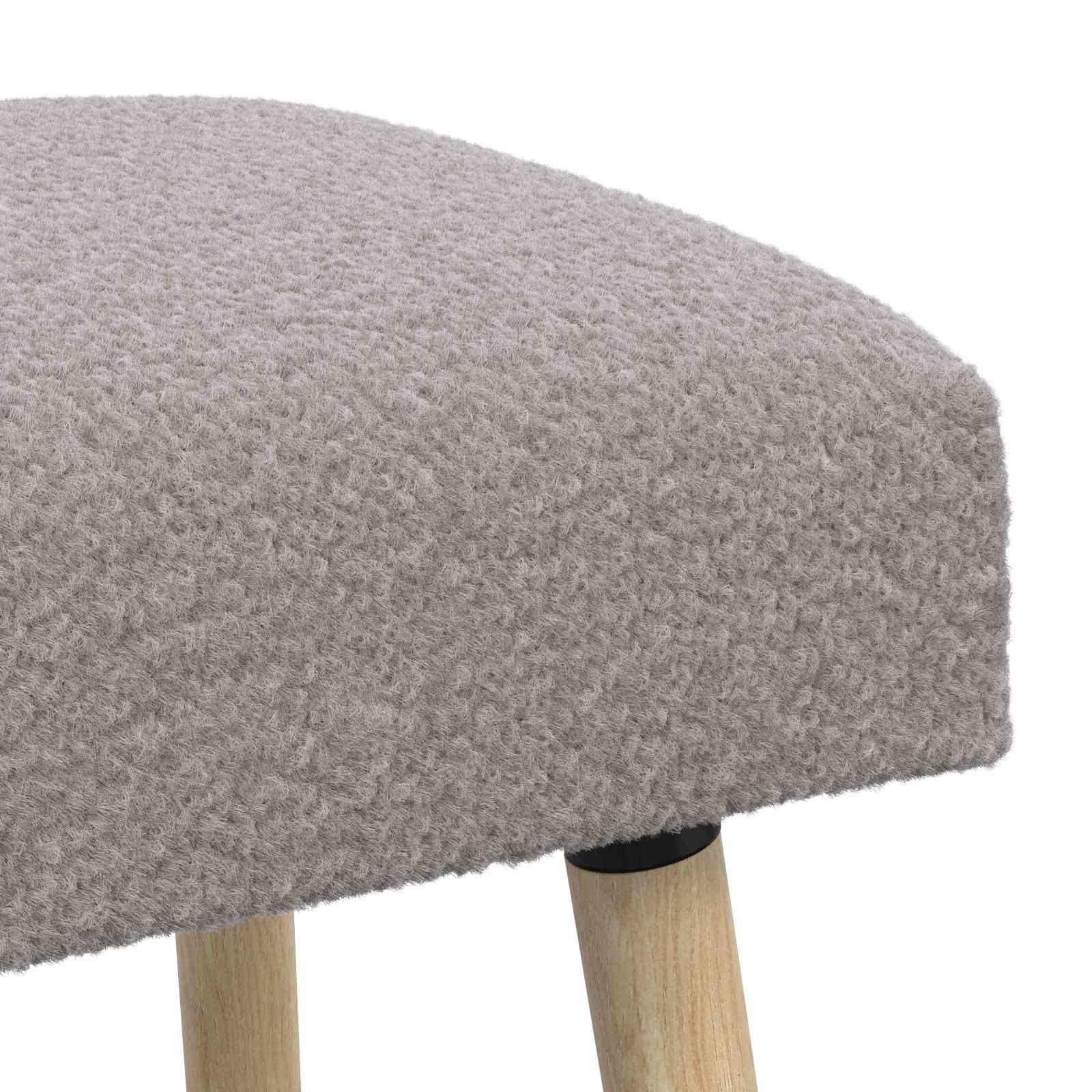 banc Uni Gris clair 110 x 40 x 46 cm Bouclé - XIOS