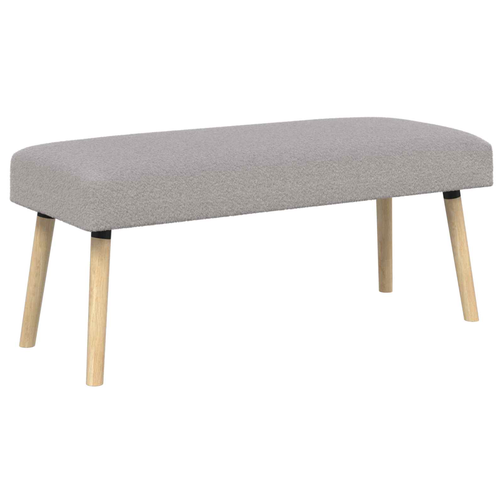 banc Uni Gris clair 110 x 40 x 46 cm Bouclé - XIOS