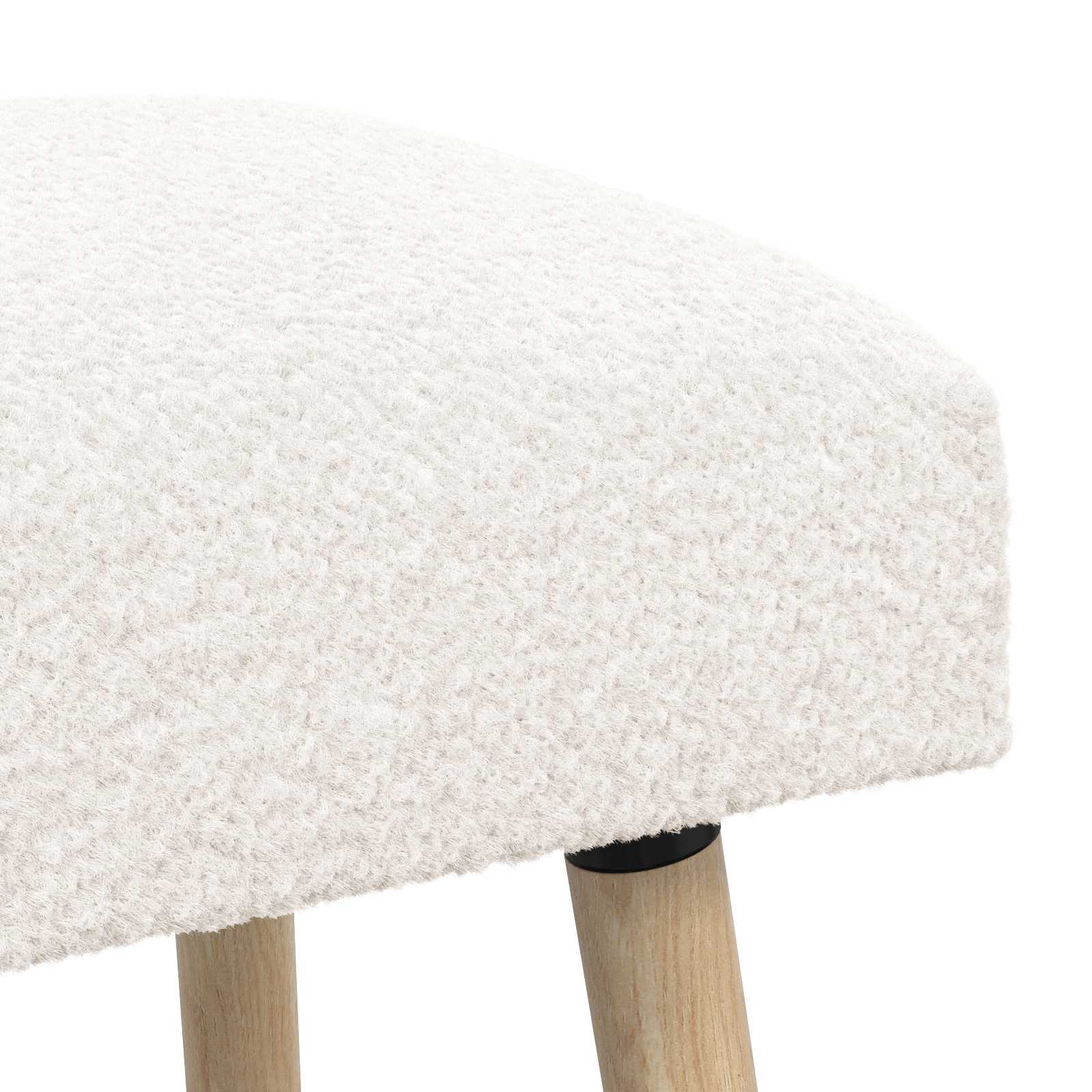 banc Uni Crème 110 x 40 x 46 cm Bouclé - XIOS