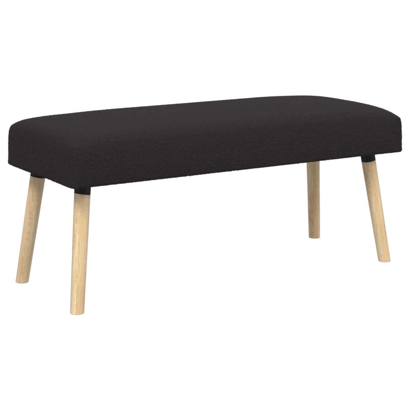 banc Uni Noir 110 x 40 x 46 cm Bouclé - XIOS