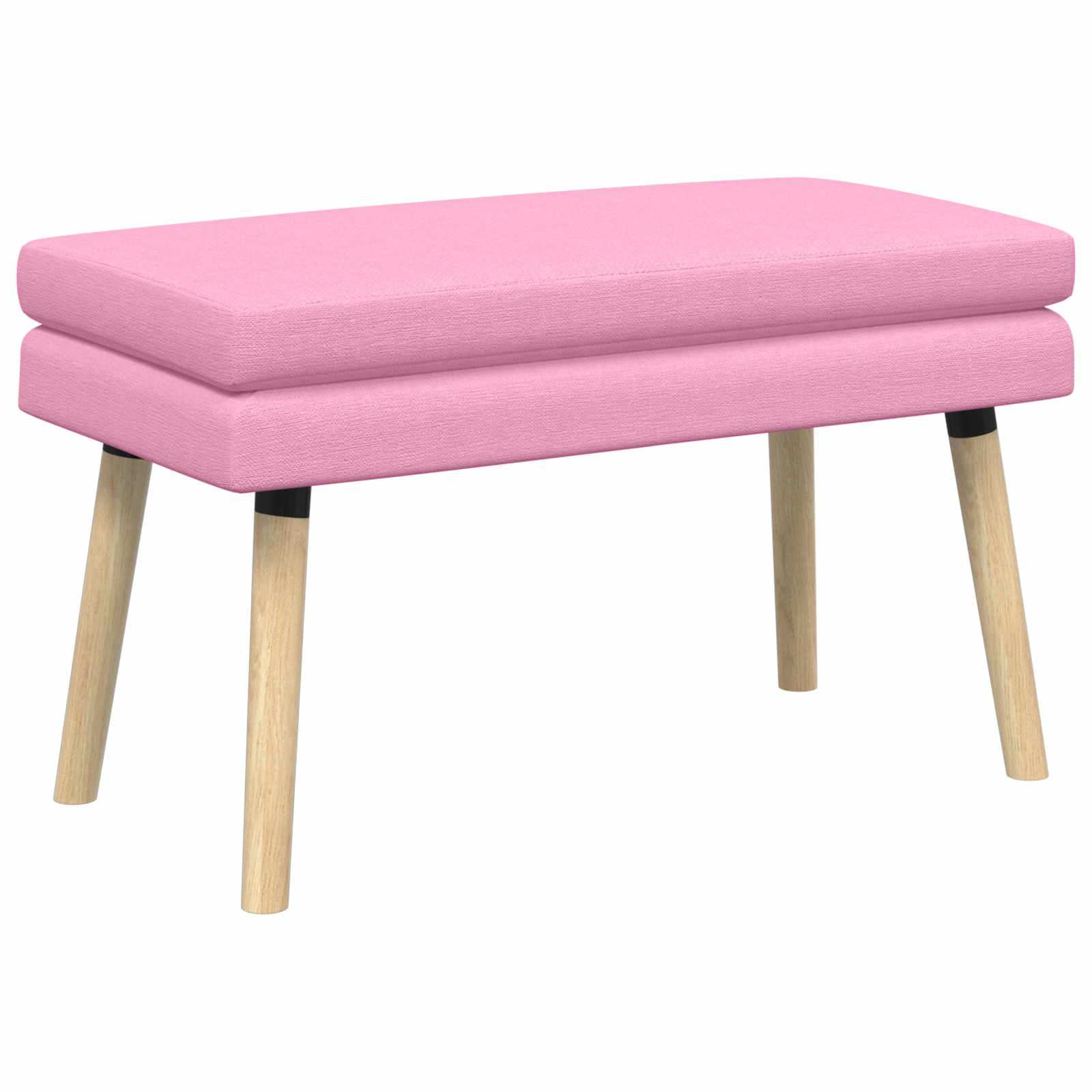 Banc à double couche Rose 80 x 40 x 47 cm Tissu - XIOS