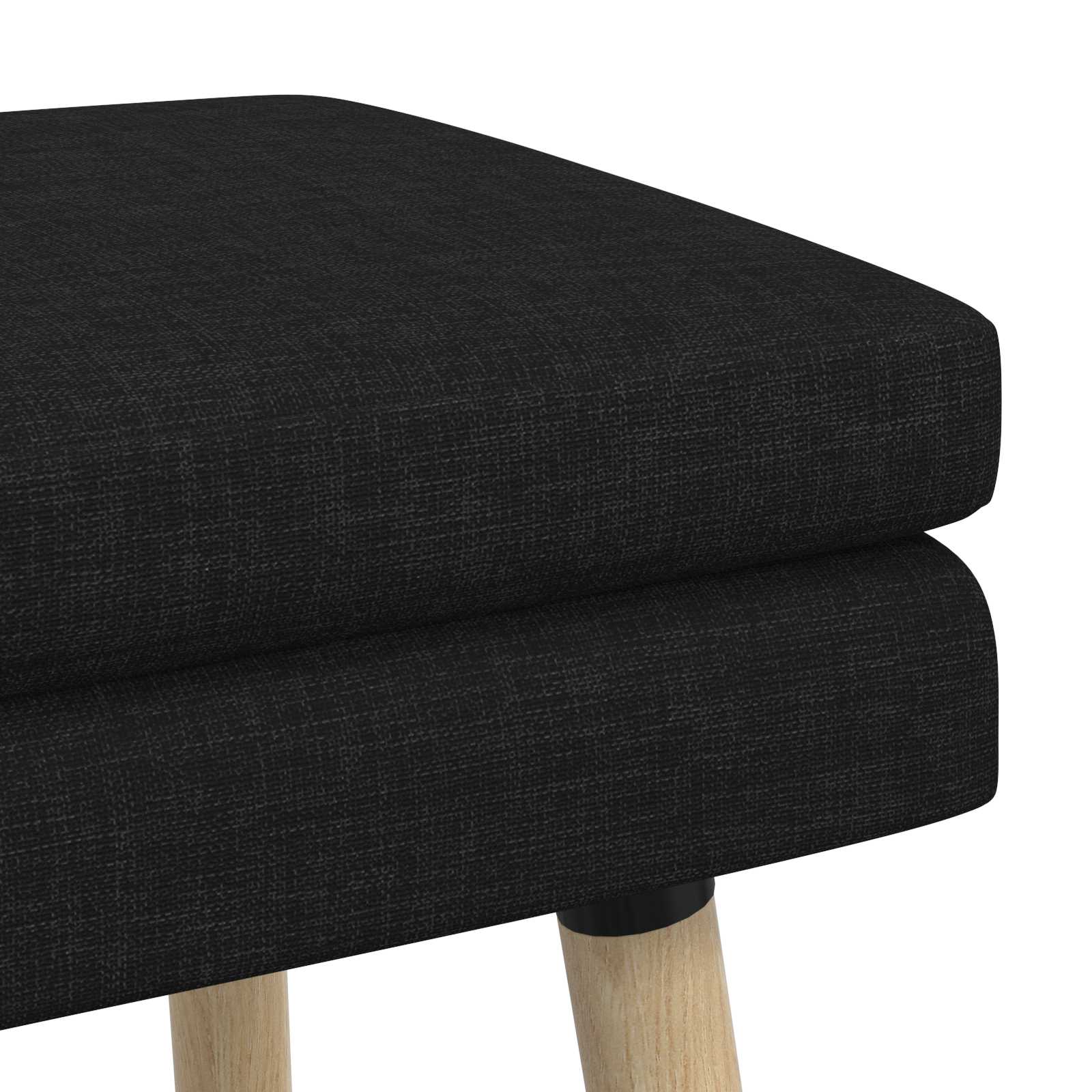 Banc à double couche Noir 110 x 40 x 47 cm Tissu - XIOS