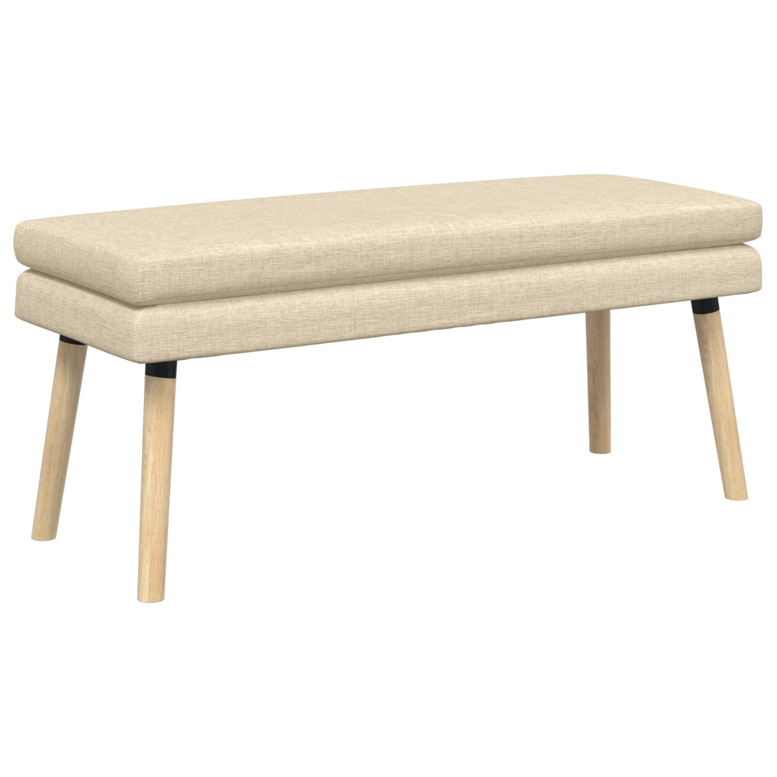 Banc à double couche Crème 110 x 40 x 47 cm Tissu - XIOS