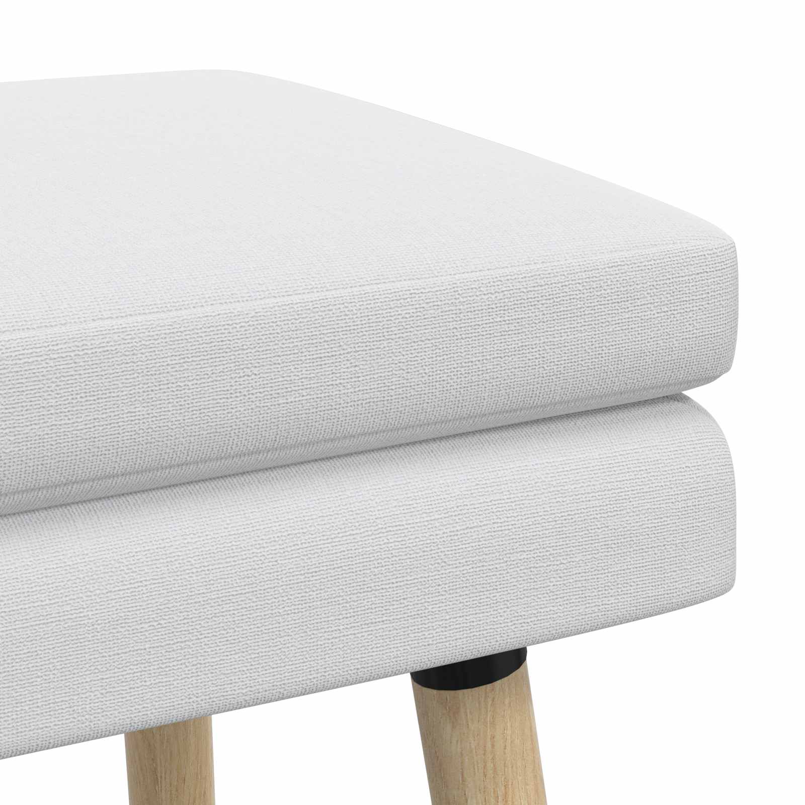 Banc à double couche Blanc 110 x 40 x 47 cm Tissu - XIOS