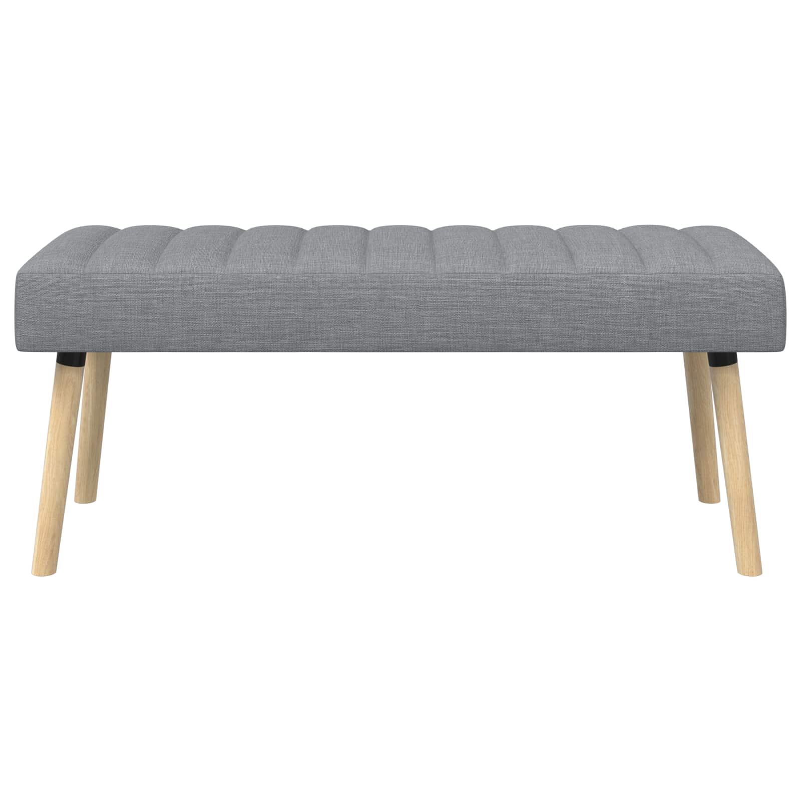 Banc capitonné canal Gris clair 110 x 40 x 46 cm Tissu - XIOS