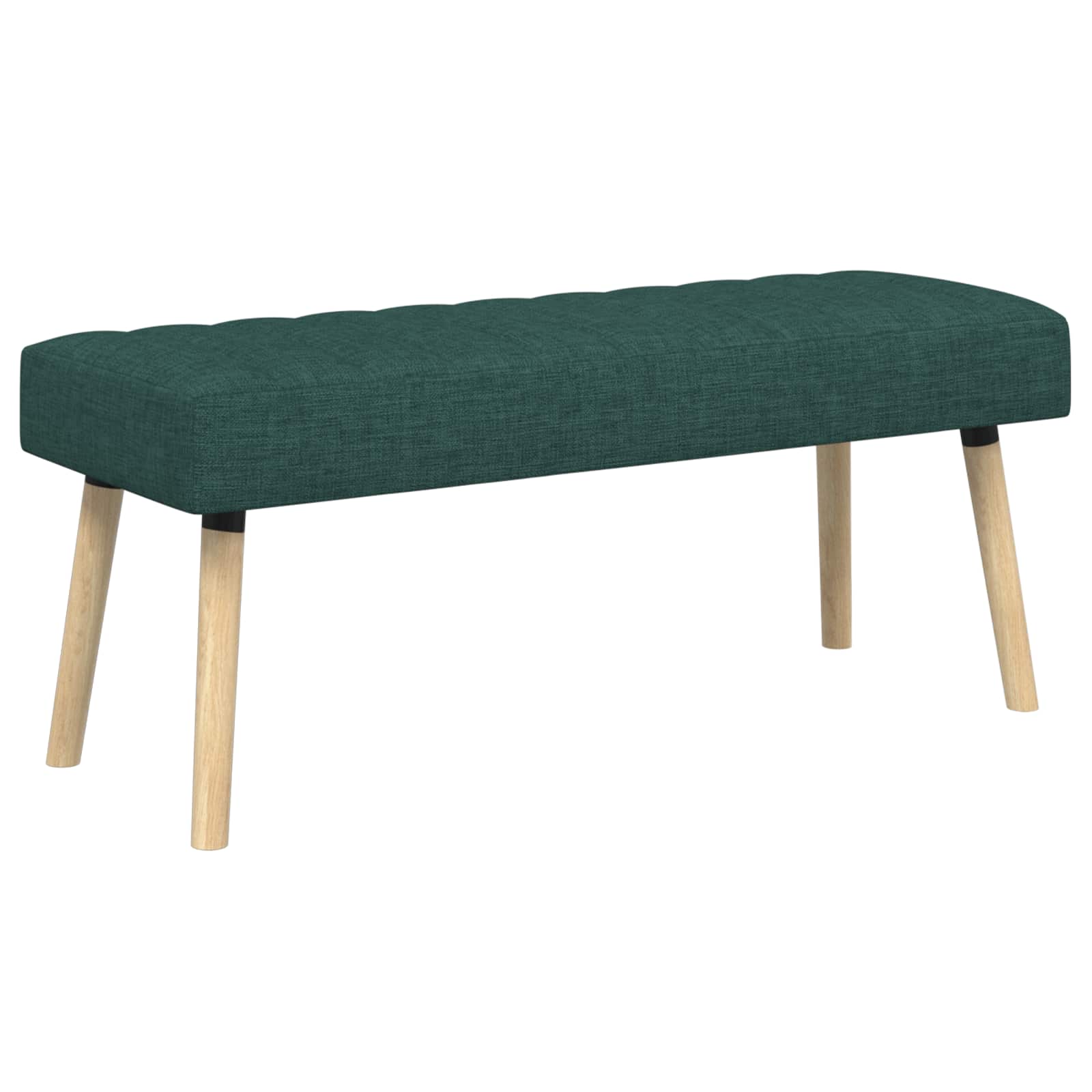 Banc capitonné canal Vert foncé 110 x 40 x 46 cm Tissu - XIOS