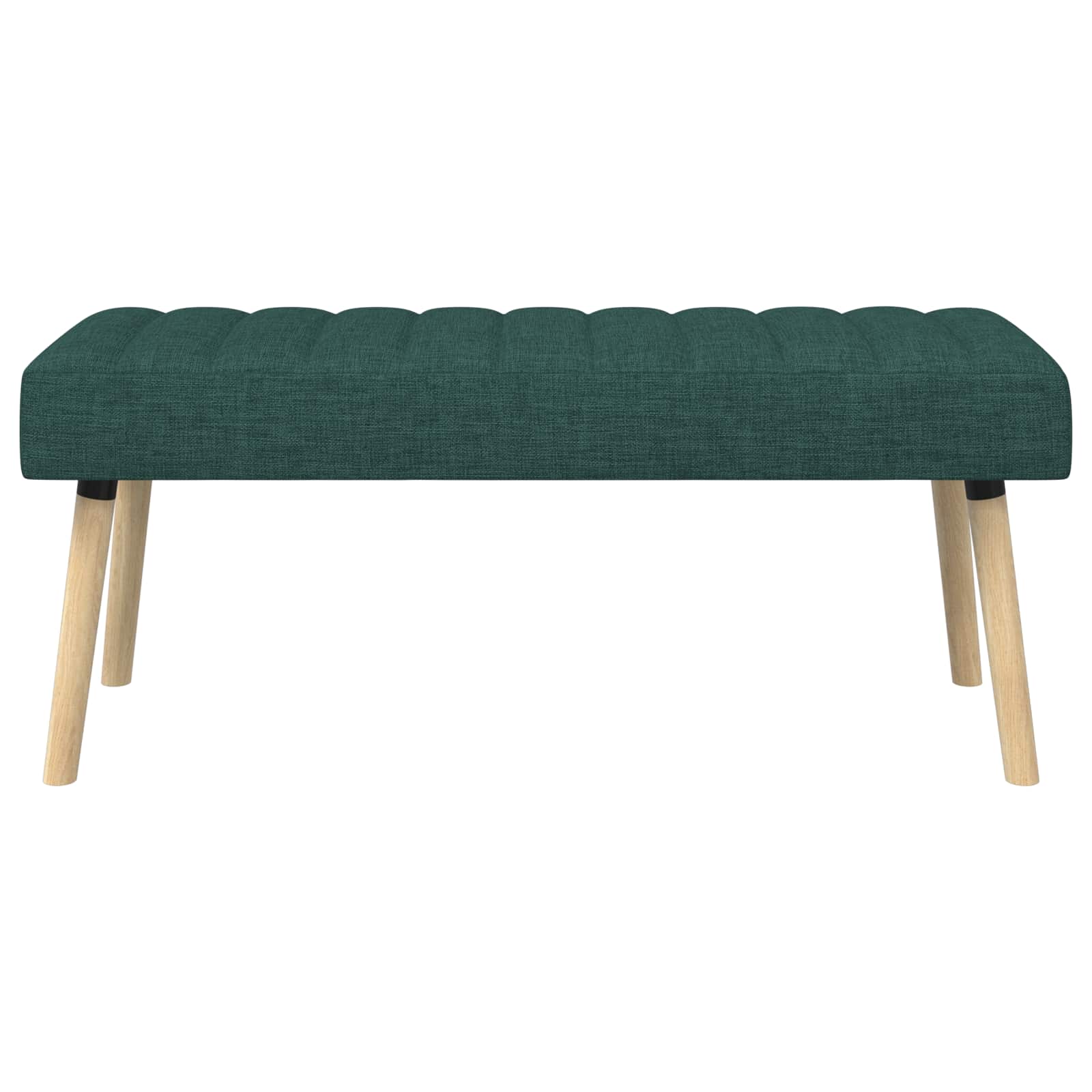 Banc capitonné canal Vert foncé 110 x 40 x 46 cm Tissu - XIOS