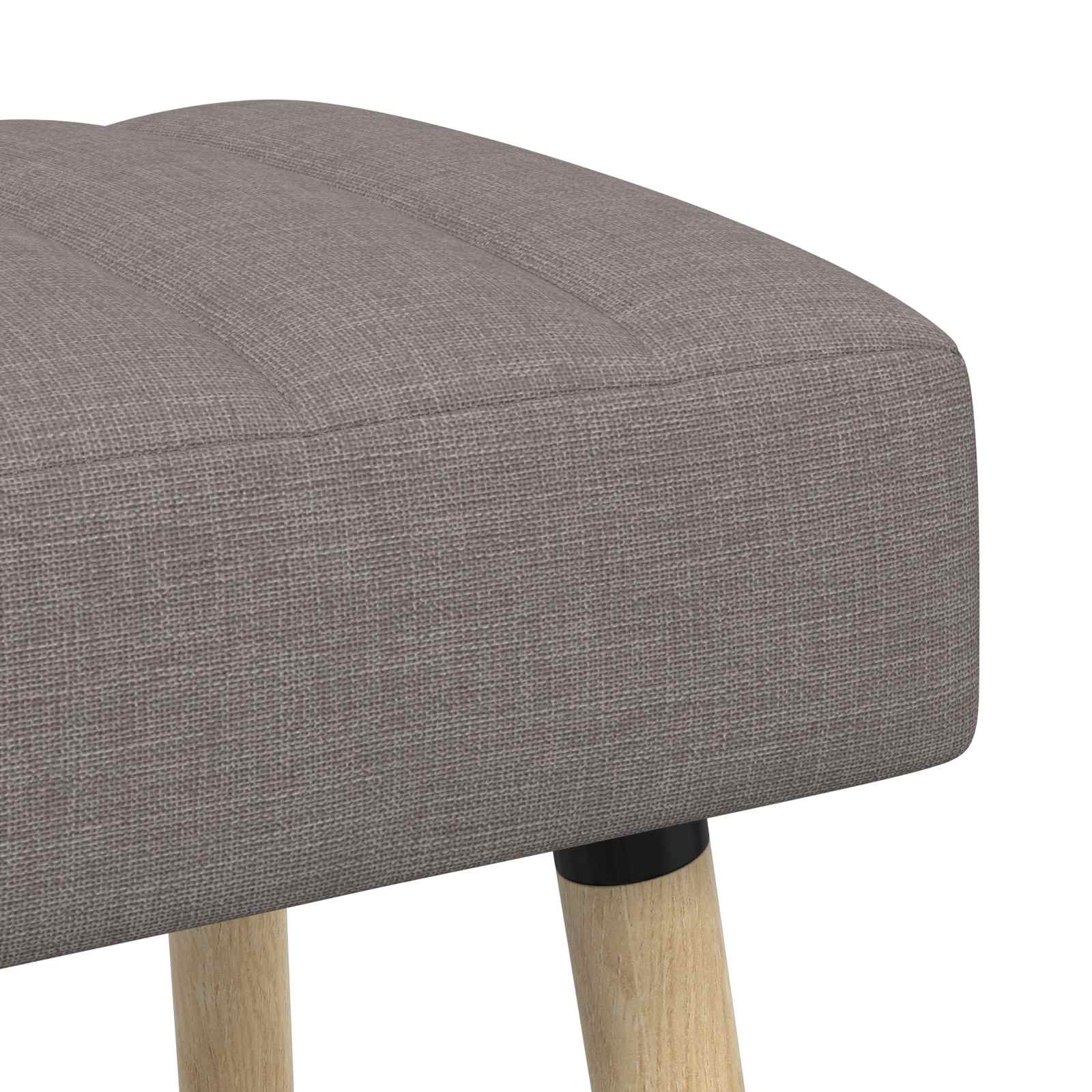 Banc capitonné canal Taupe 110 x 40 x 46 cm Tissu - XIOS