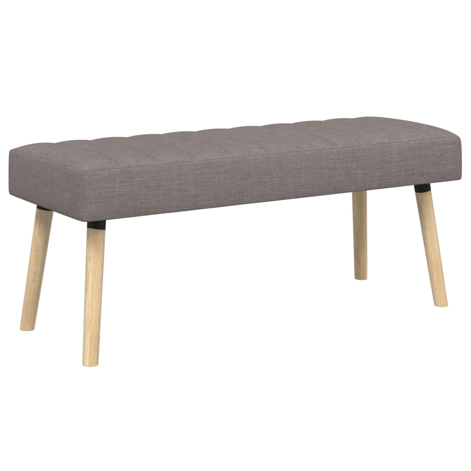Banc capitonné canal Taupe 110 x 40 x 46 cm Tissu - XIOS