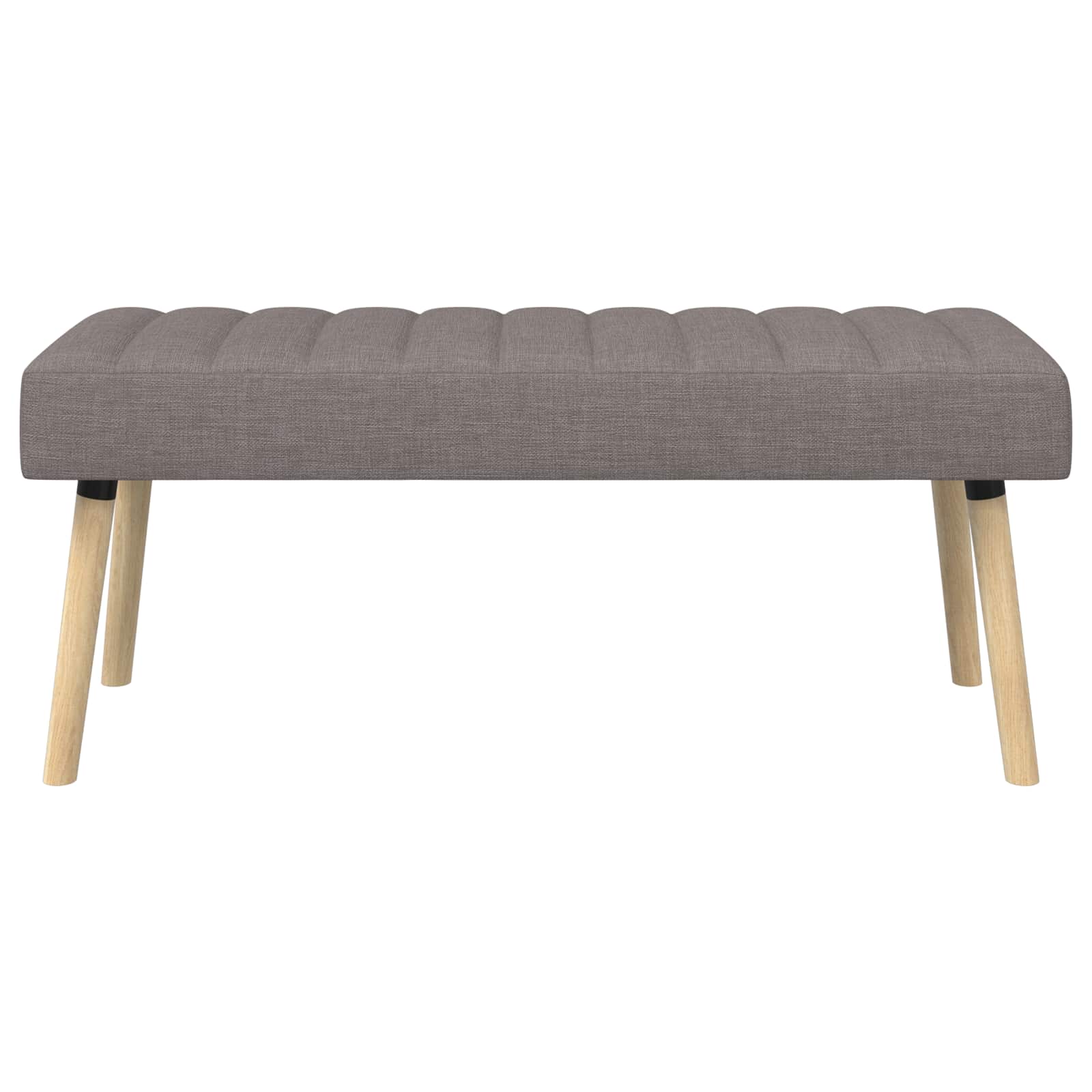 Banc capitonné canal Taupe 110 x 40 x 46 cm Tissu - XIOS