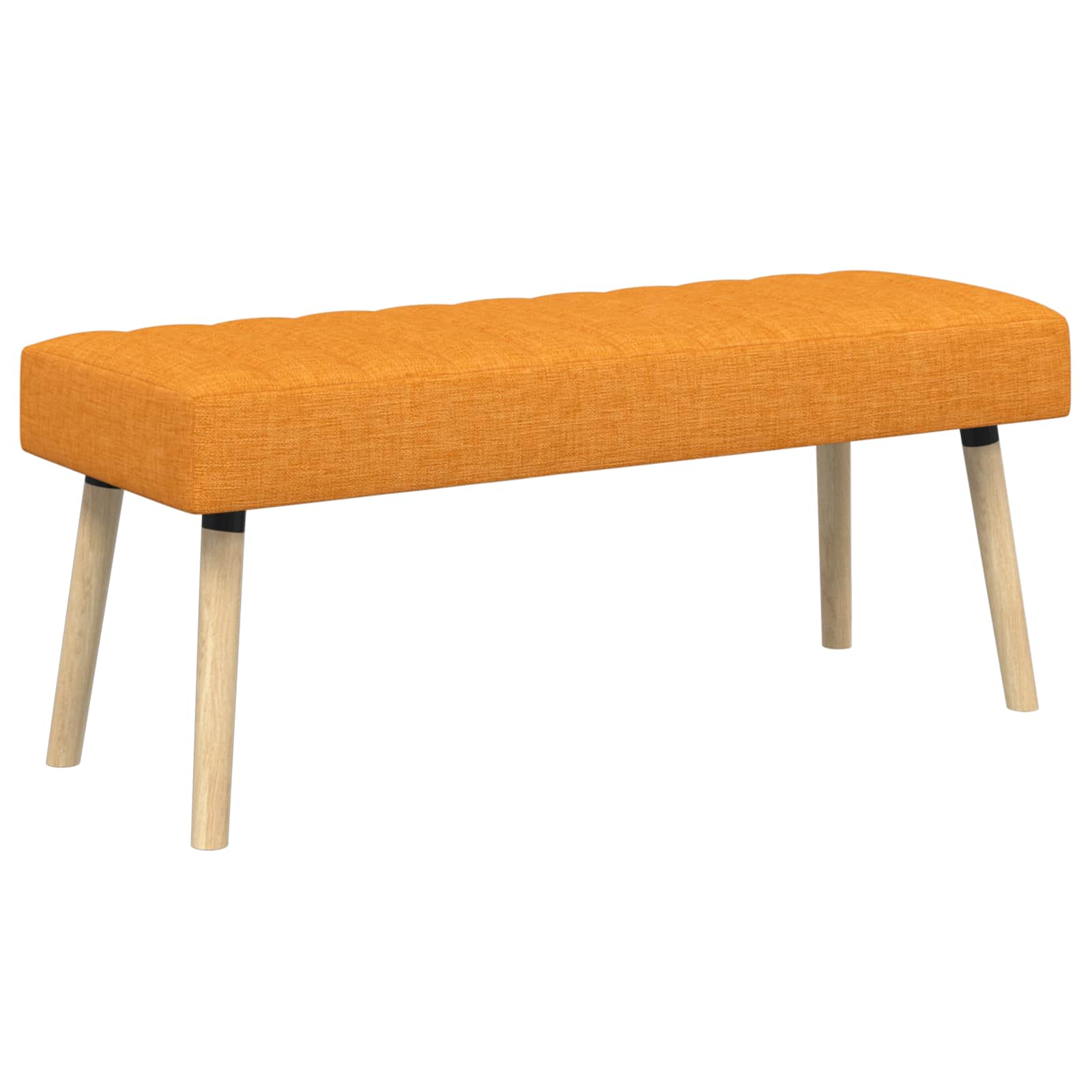 Banc capitonné canal Jaune foncé 110 x 40 x 46 cm Tissu - XIOS