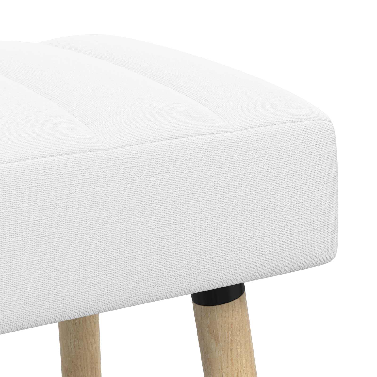 Banc capitonné canal Blanc 110 x 40 x 46 cm Tissu - XIOS