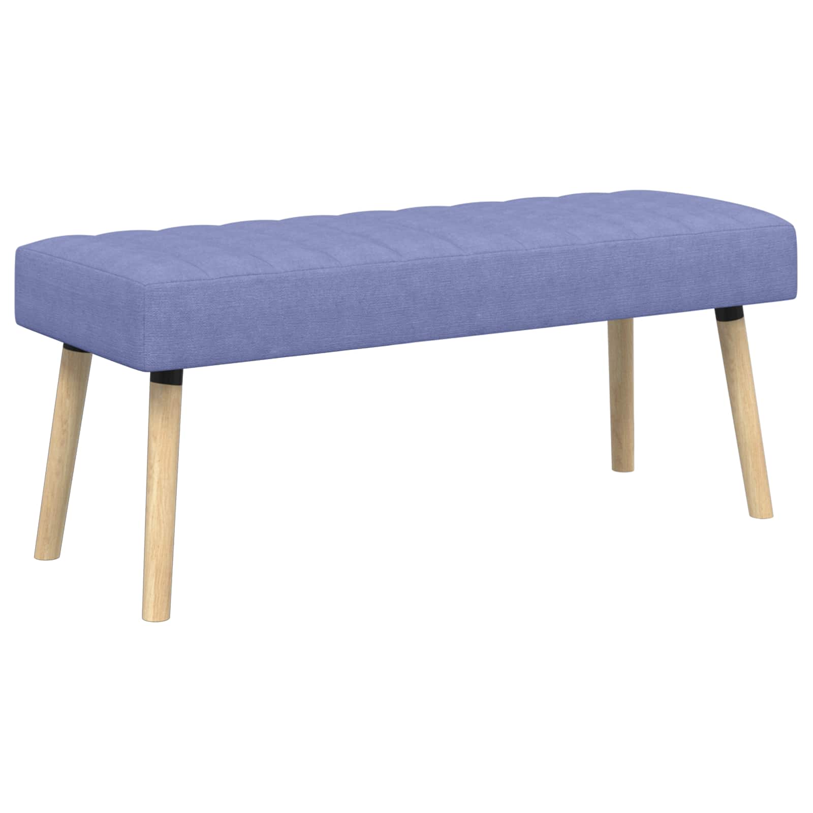 Banc capitonné canal Bleu denim 110 x 40 x 46 cm Tissu - XIOS