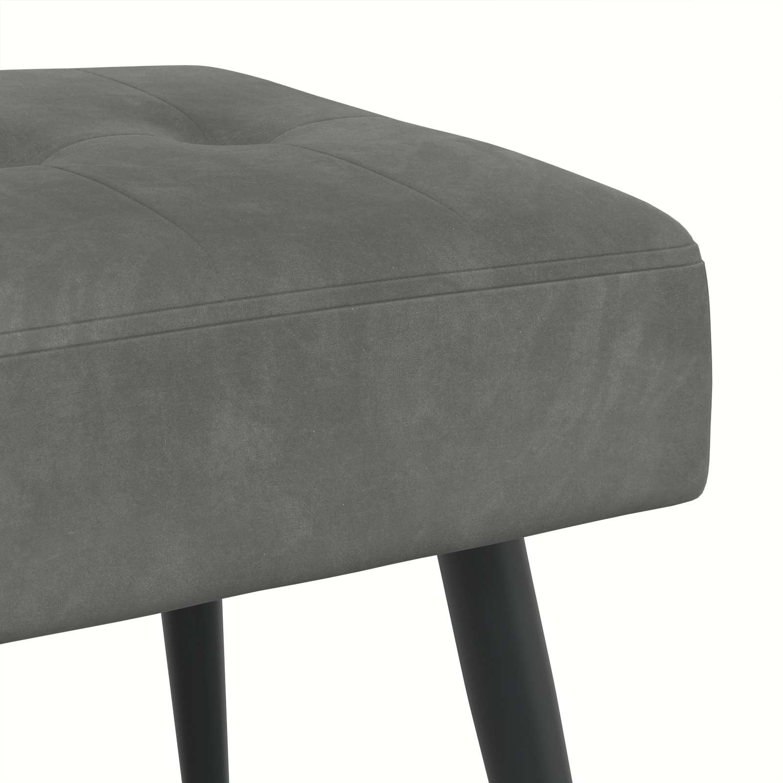 Banc avec capitonnage bouton Gris foncé 110 x 40 x 46 cm - XIOS