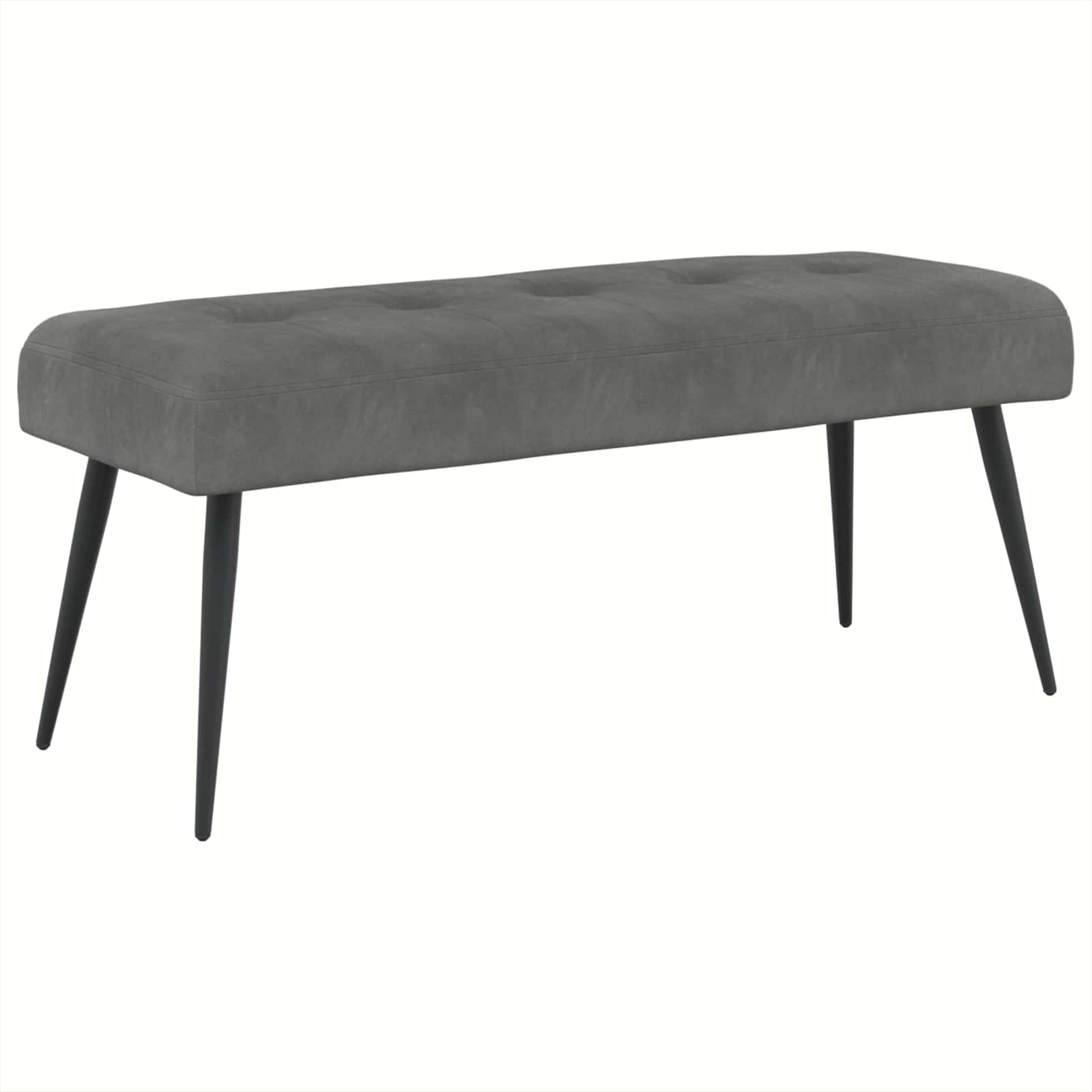 Banc avec capitonnage bouton Gris foncé 110 x 40 x 46 cm - XIOS