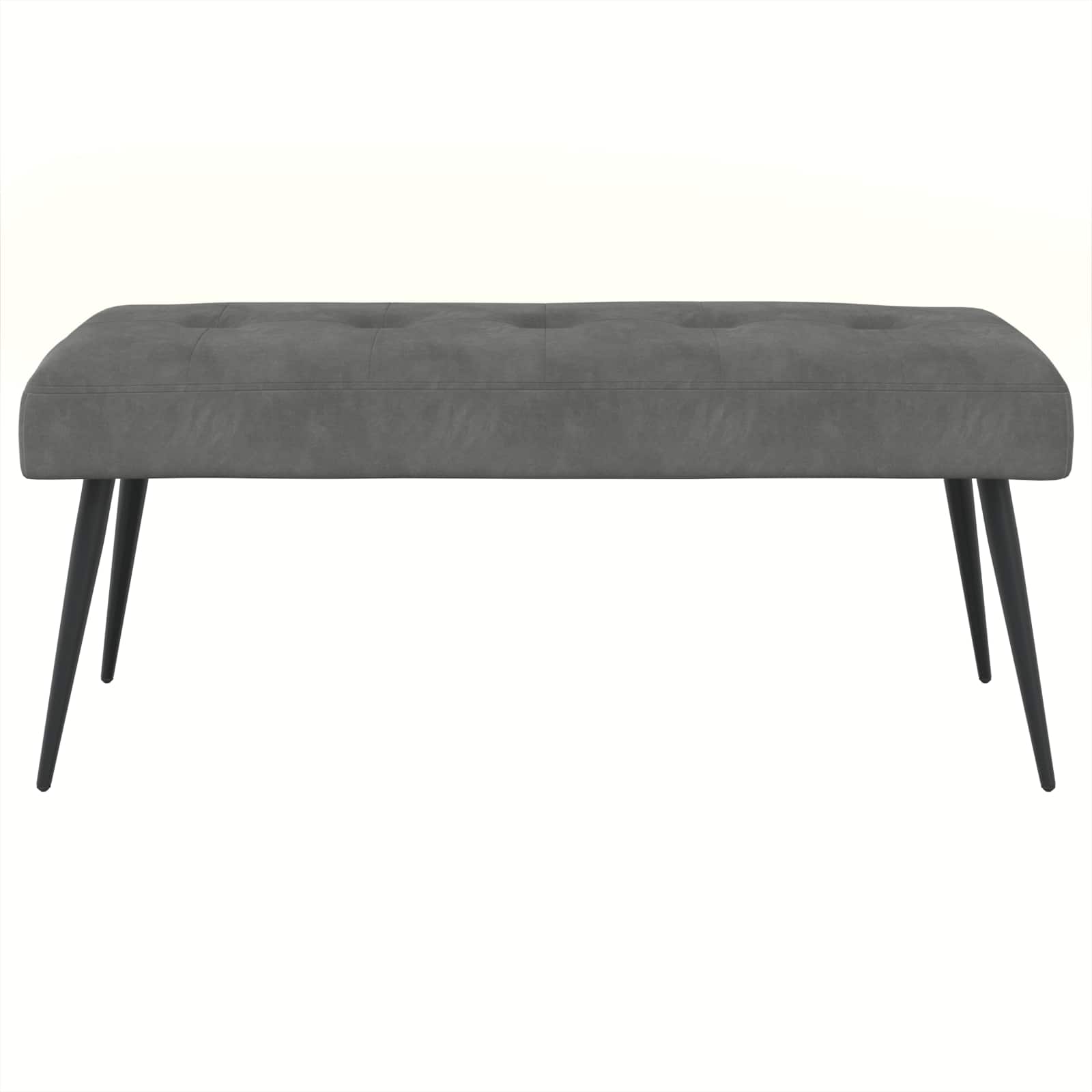 Banc avec capitonnage bouton Gris foncé 110 x 40 x 46 cm - XIOS