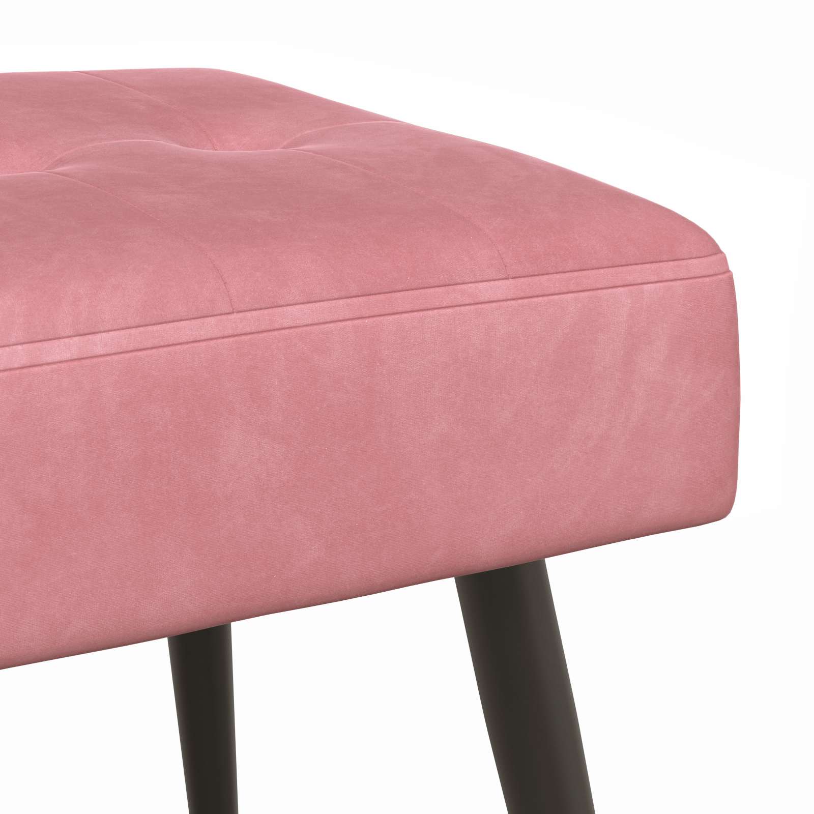 Banc avec capitonnage bouton Rose 110 x 40 x 46 cm Velours - XIOS