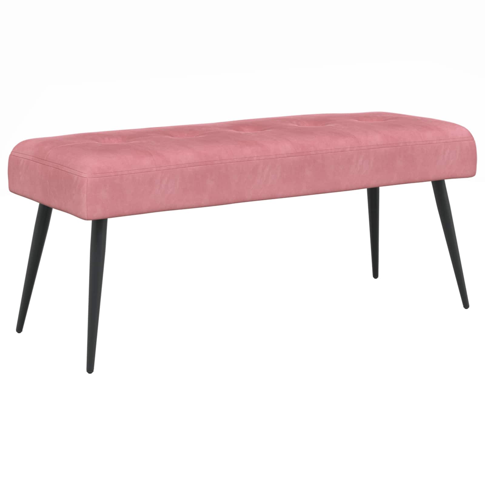 Banc avec capitonnage bouton Rose 110 x 40 x 46 cm Velours - XIOS