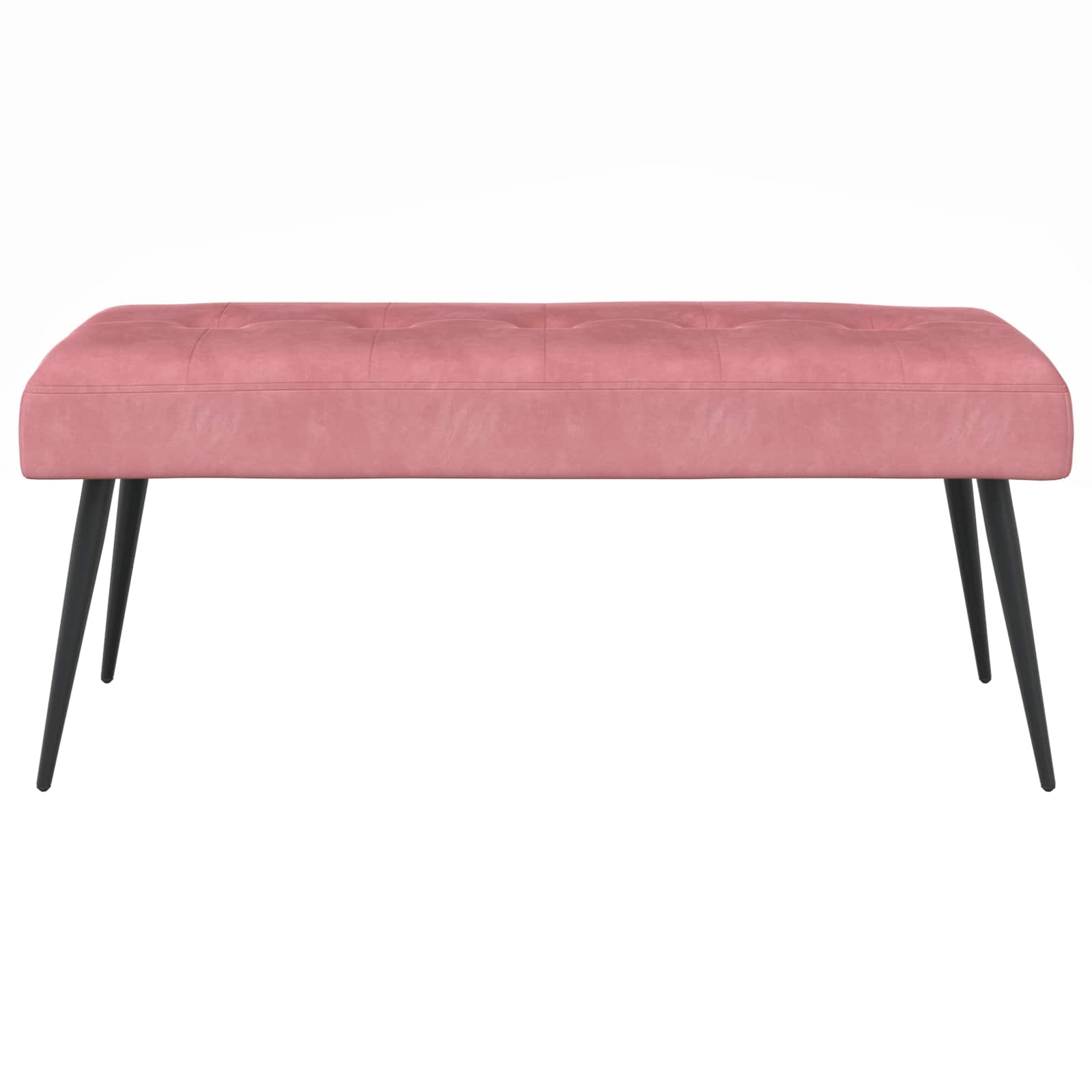 Banc avec capitonnage bouton Rose 110 x 40 x 46 cm Velours - XIOS