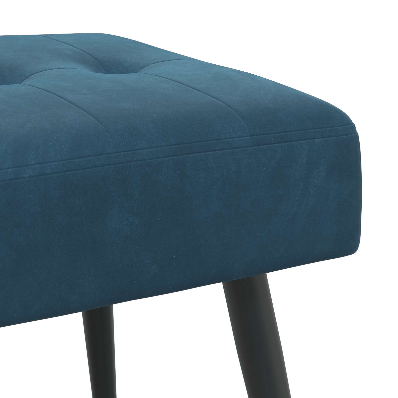 Banc avec capitonnage bouton Bleu 110 x 40 x 46 cm Velours - XIOS