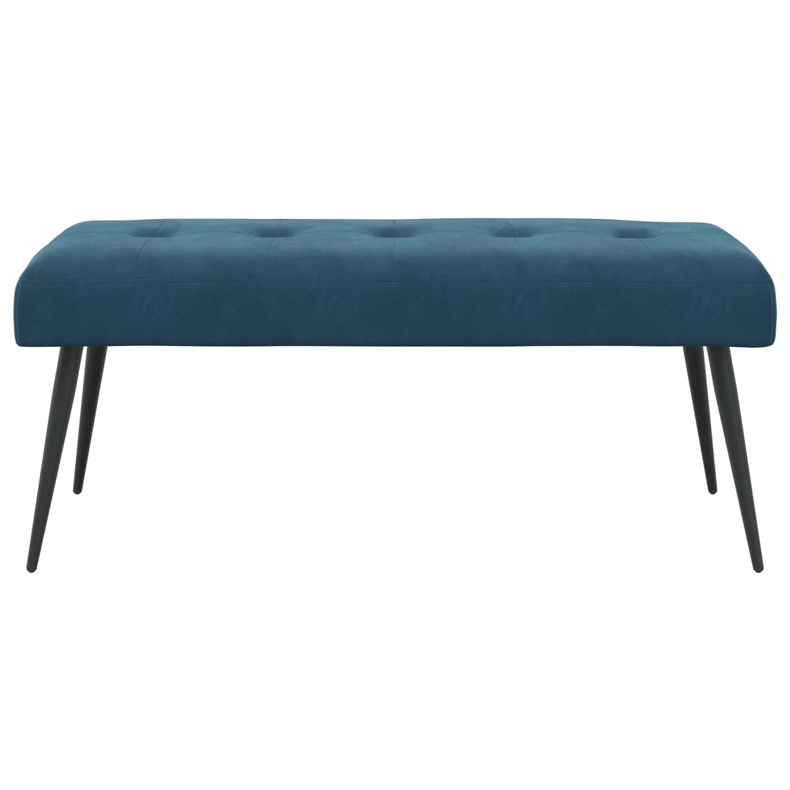 Banc avec capitonnage bouton Bleu 110 x 40 x 46 cm Velours - XIOS