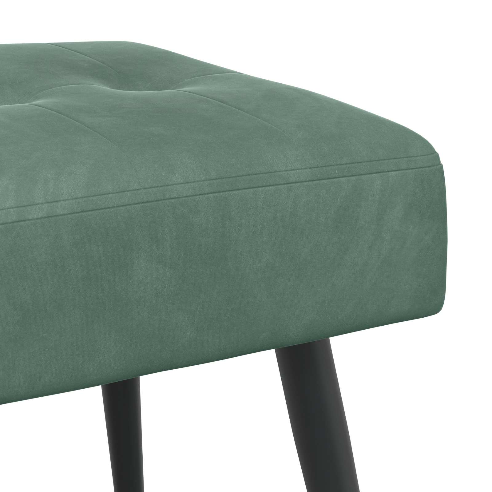 Banc avec capitonnage bouton Vert Mer 110 x 40 x 46 cm Velours - XIOS