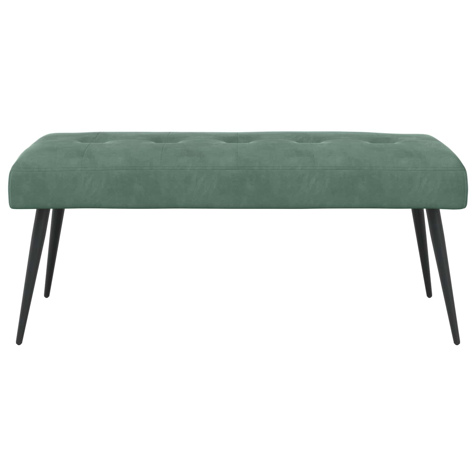 Banc avec capitonnage bouton Vert Mer 110 x 40 x 46 cm Velours - XIOS