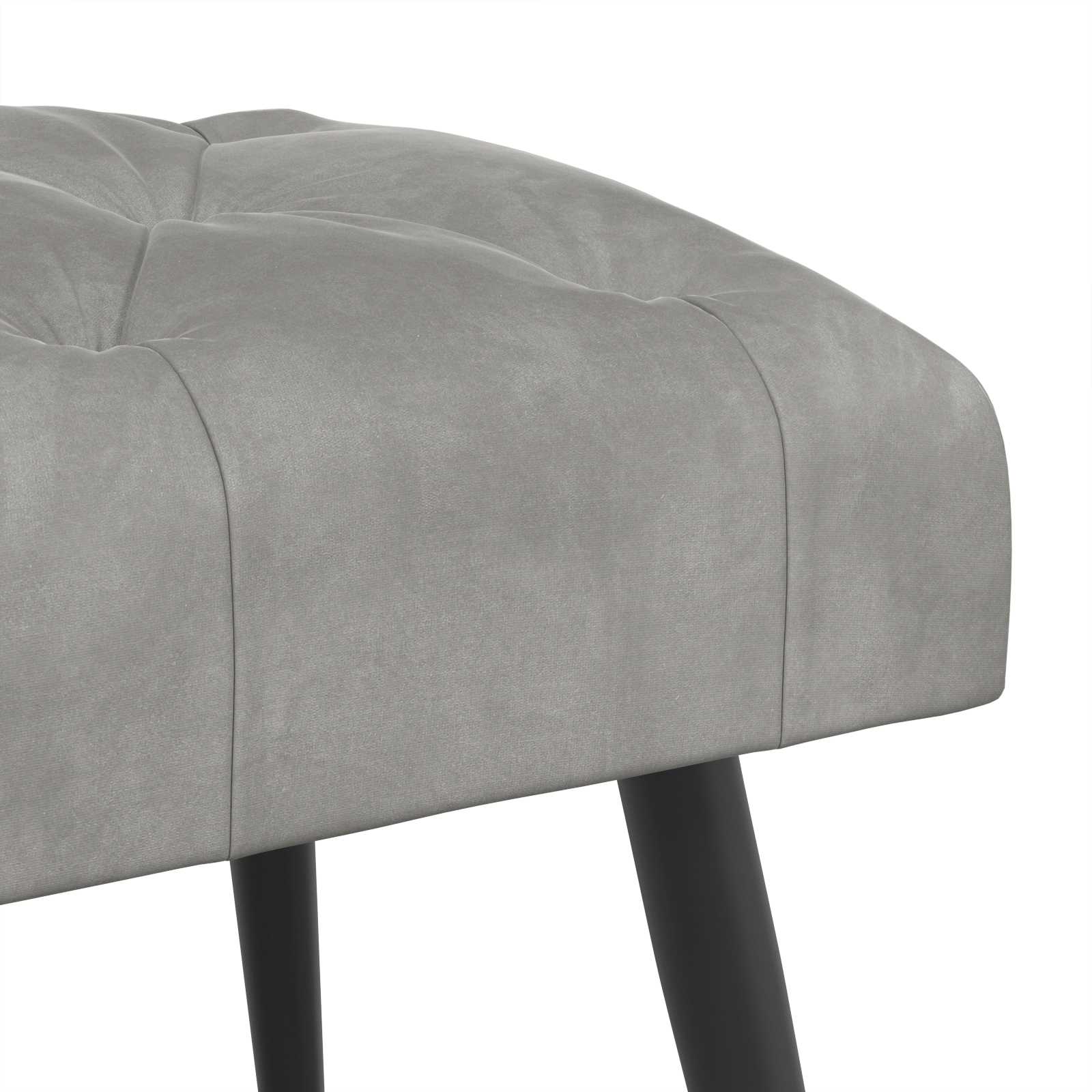 Banc avec capitonnage bouton Gris clair 110 x 40 x 46 cm - XIOS