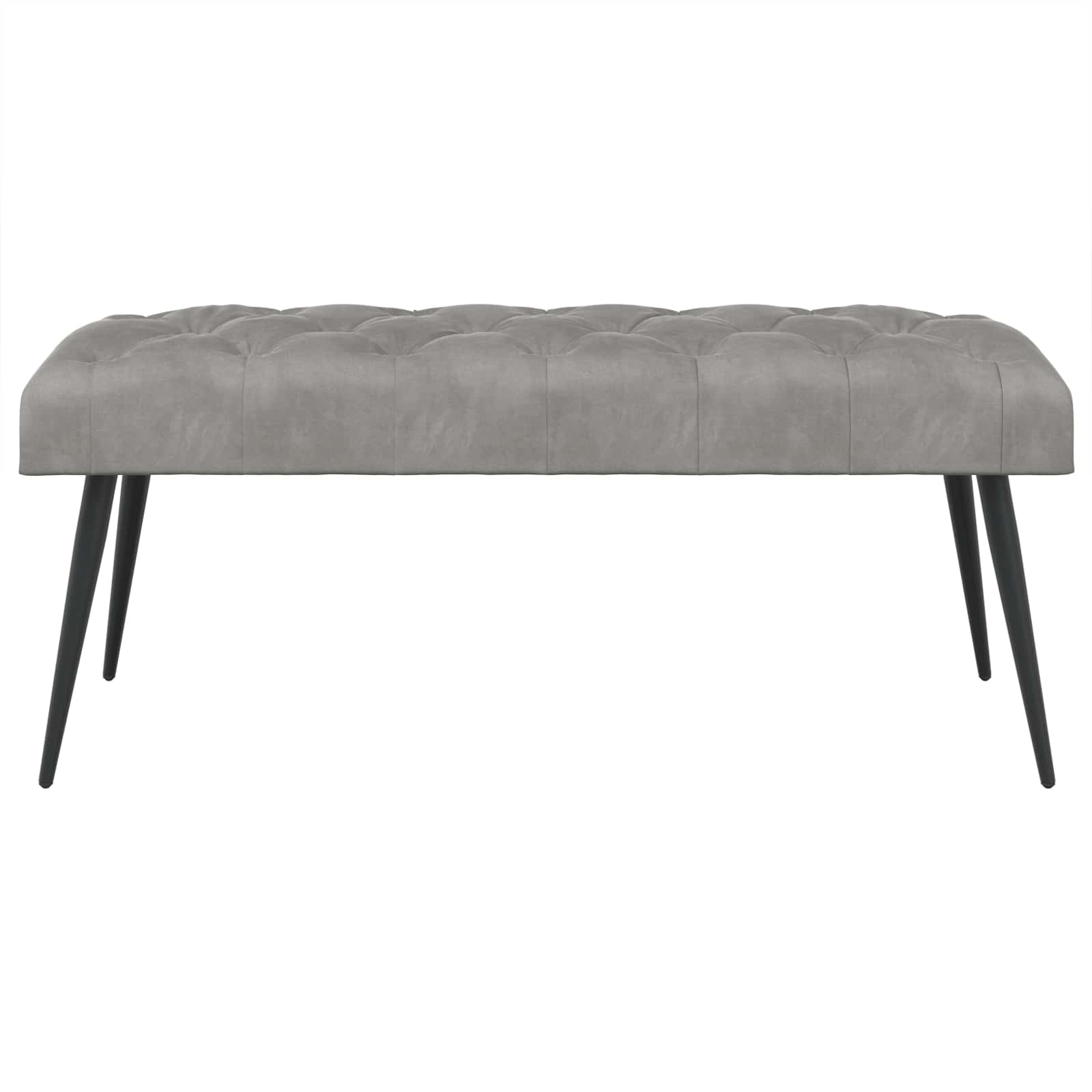 Banc avec capitonnage bouton Gris clair 110 x 40 x 46 cm - XIOS