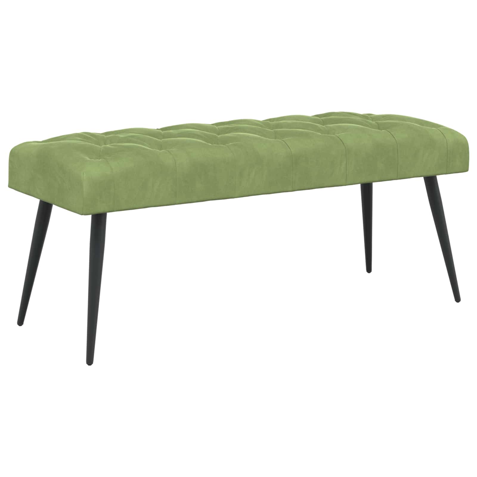 Banc avec capitonnage bouton Vert clair 110 x 40 x 46 cm - XIOS