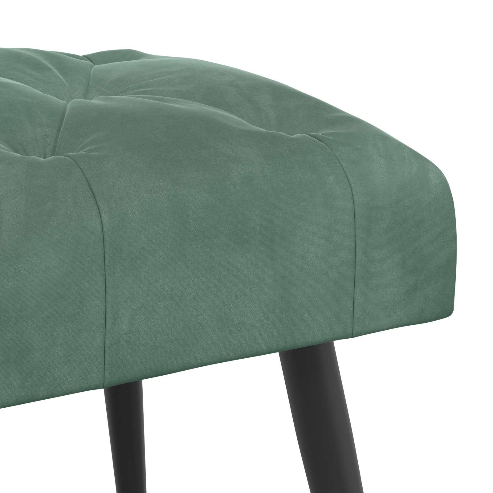 Banc avec capitonnage bouton Vert Mer 110 x 40 x 46 cm Velours - XIOS