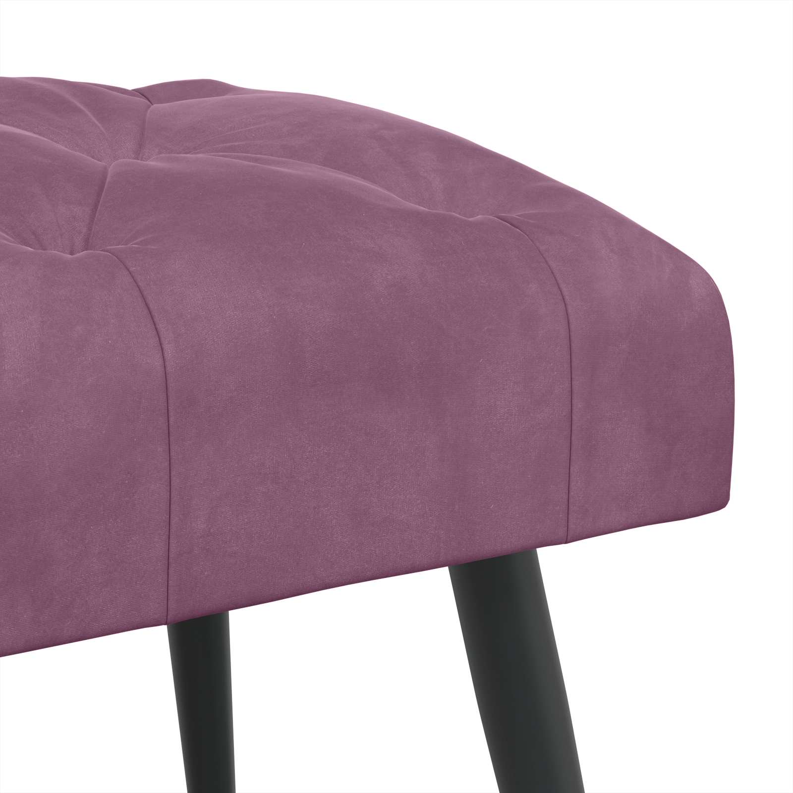 Banc avec capitonnage bouton Pourpre 110 x 40 x 46 cm Velours - XIOS