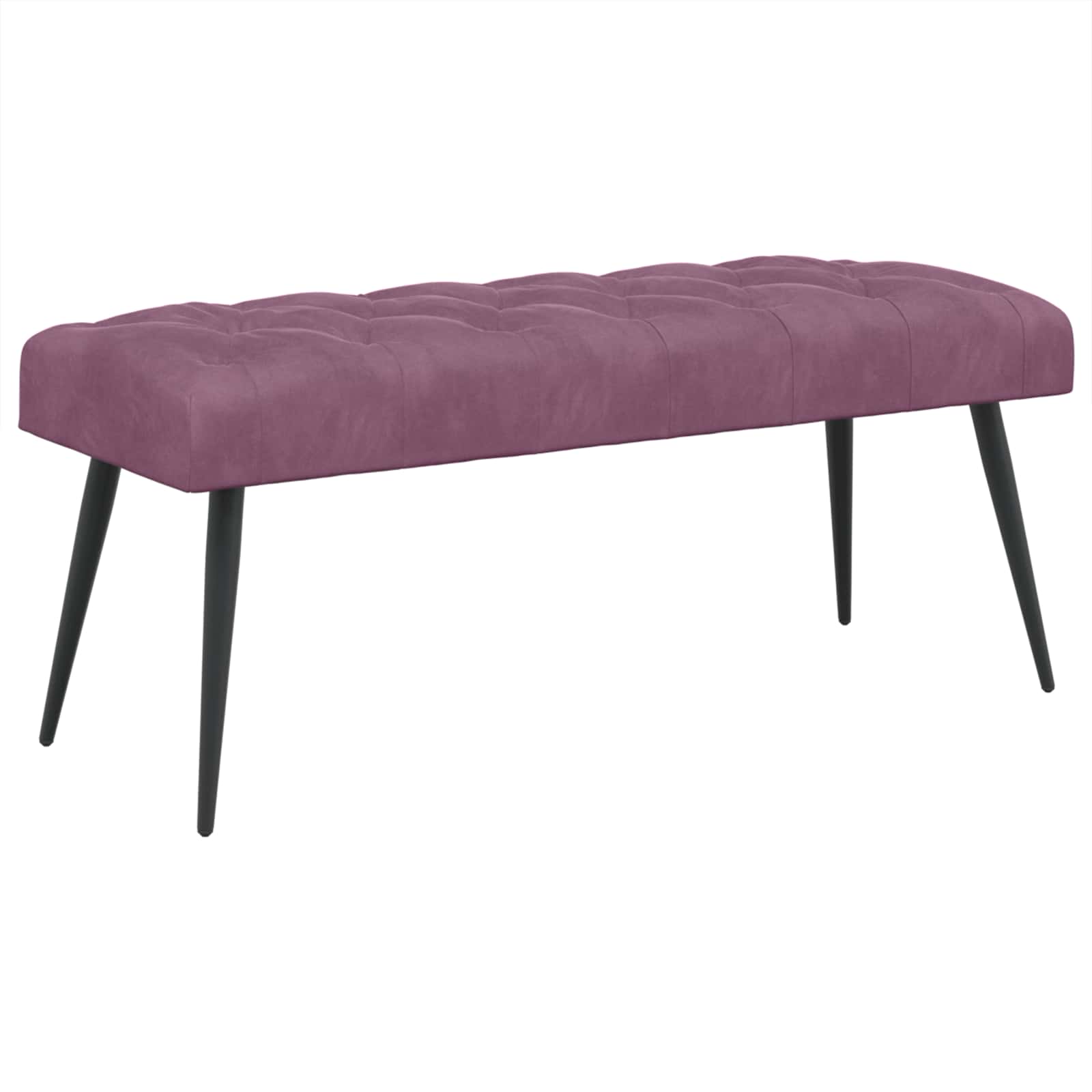Banc avec capitonnage bouton Pourpre 110 x 40 x 46 cm Velours - XIOS