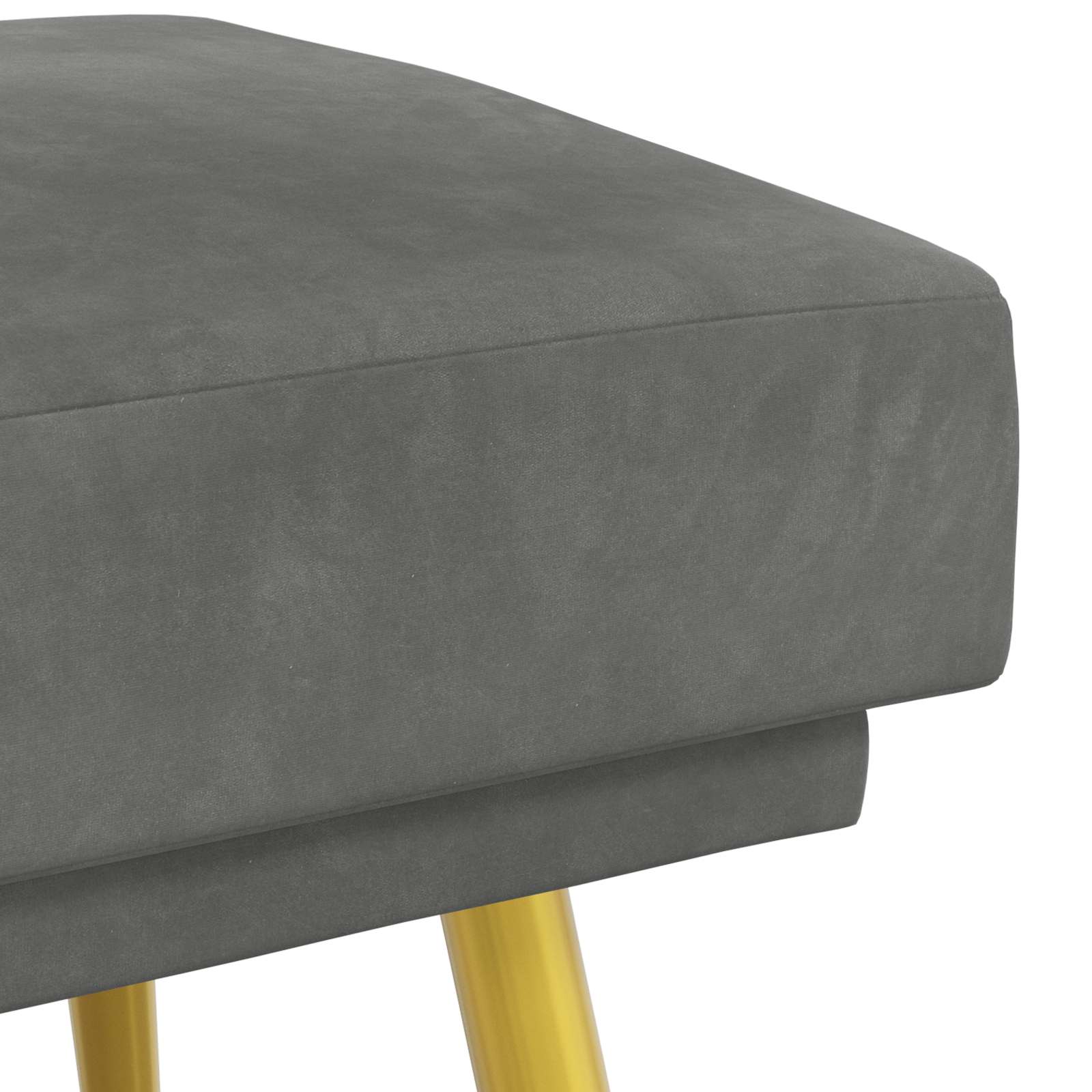 Banc à double couche Gris foncé 120 x 45 x 46 cm Velours - XIOS