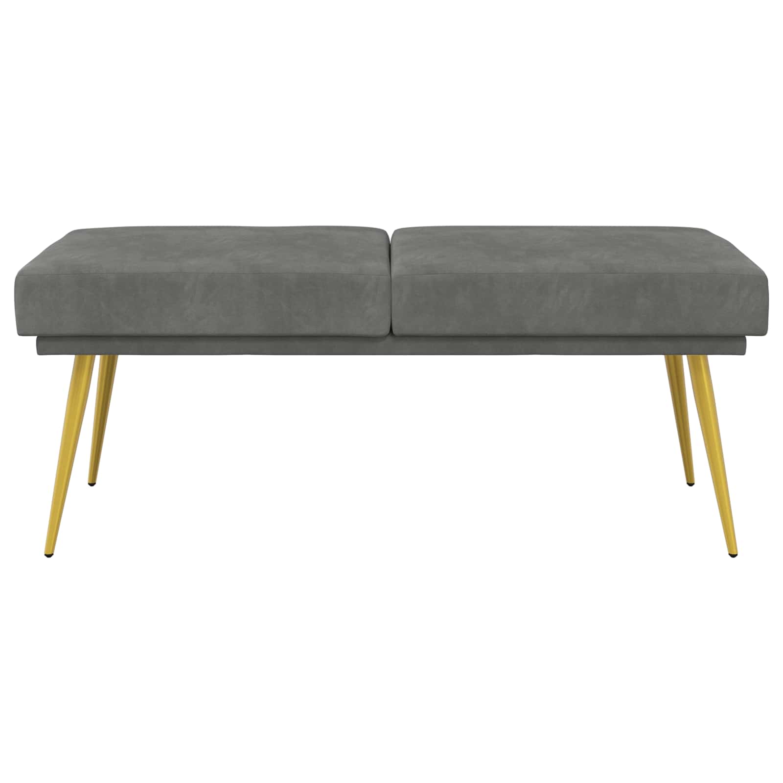 Banc à double couche Gris foncé 120 x 45 x 46 cm Velours - XIOS