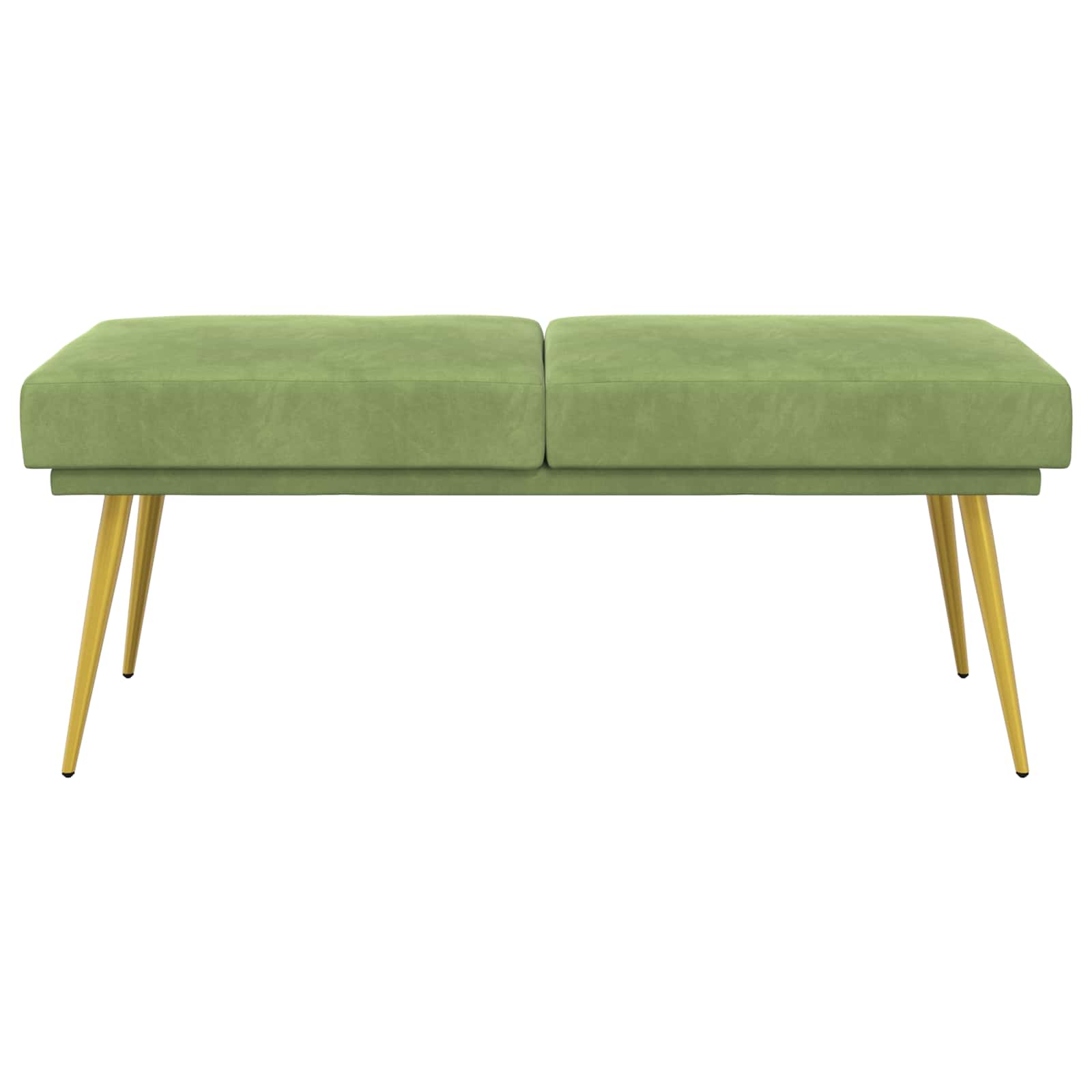 Banc à double couche Vert clair 120 x 45 x 46 cm Velours - XIOS