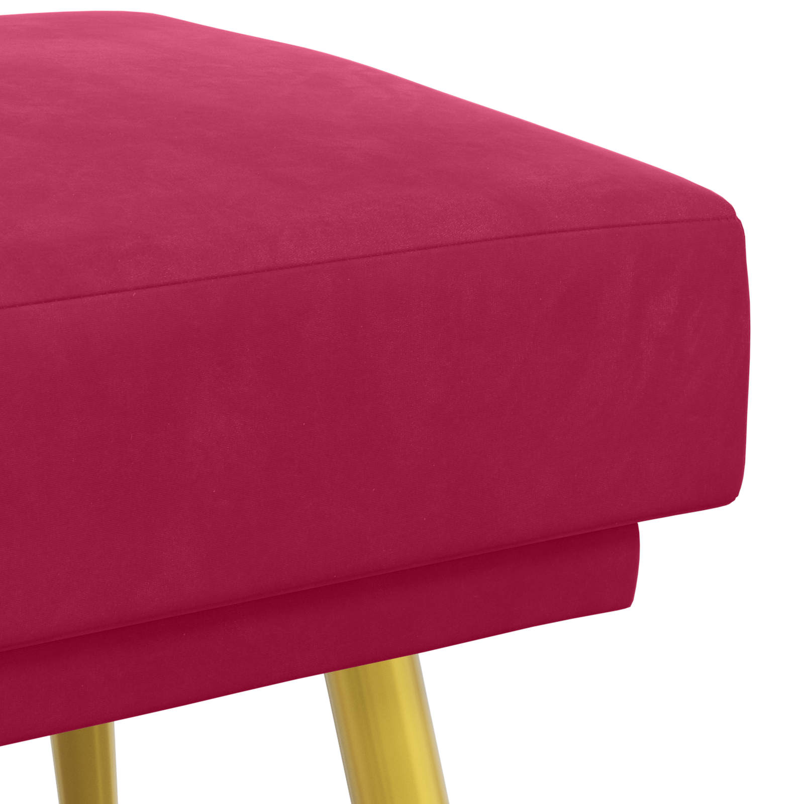 Banc à double couche Bordeaux 120 x 45 x 46 cm Velours - XIOS