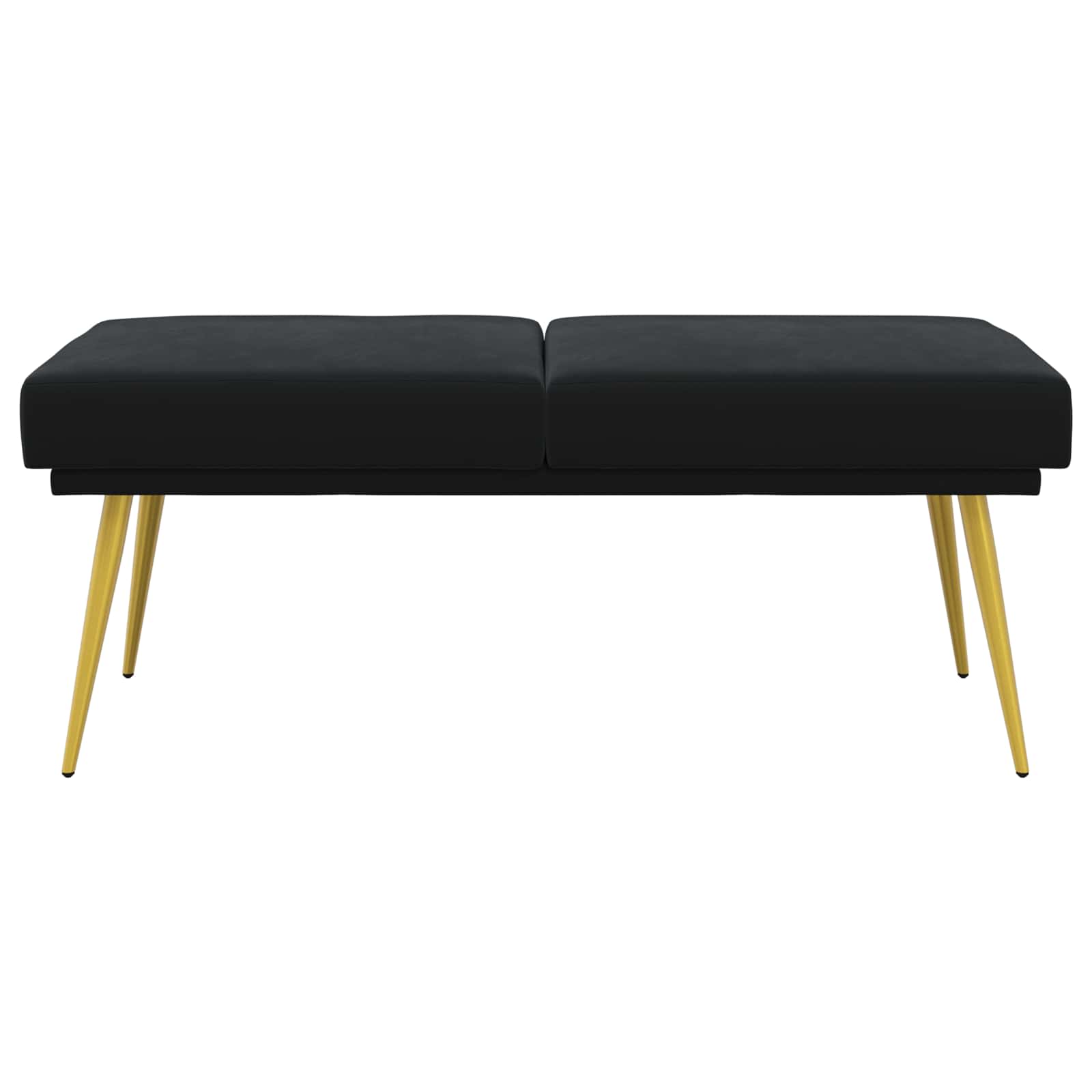 Banc à double couche Noir 120 x 45 x 46 cm Velours - XIOS