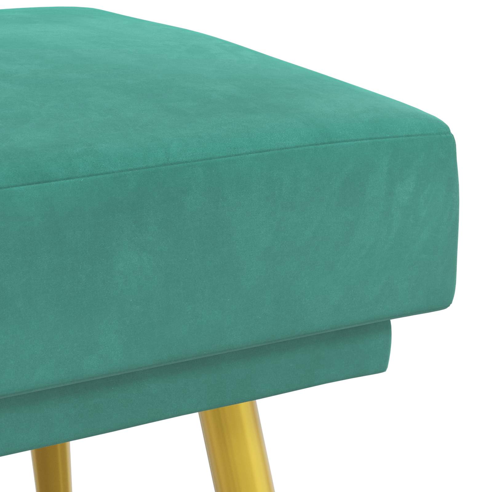 Banc à double couche Turquoise 120 x 45 x 46 cm Velours - XIOS