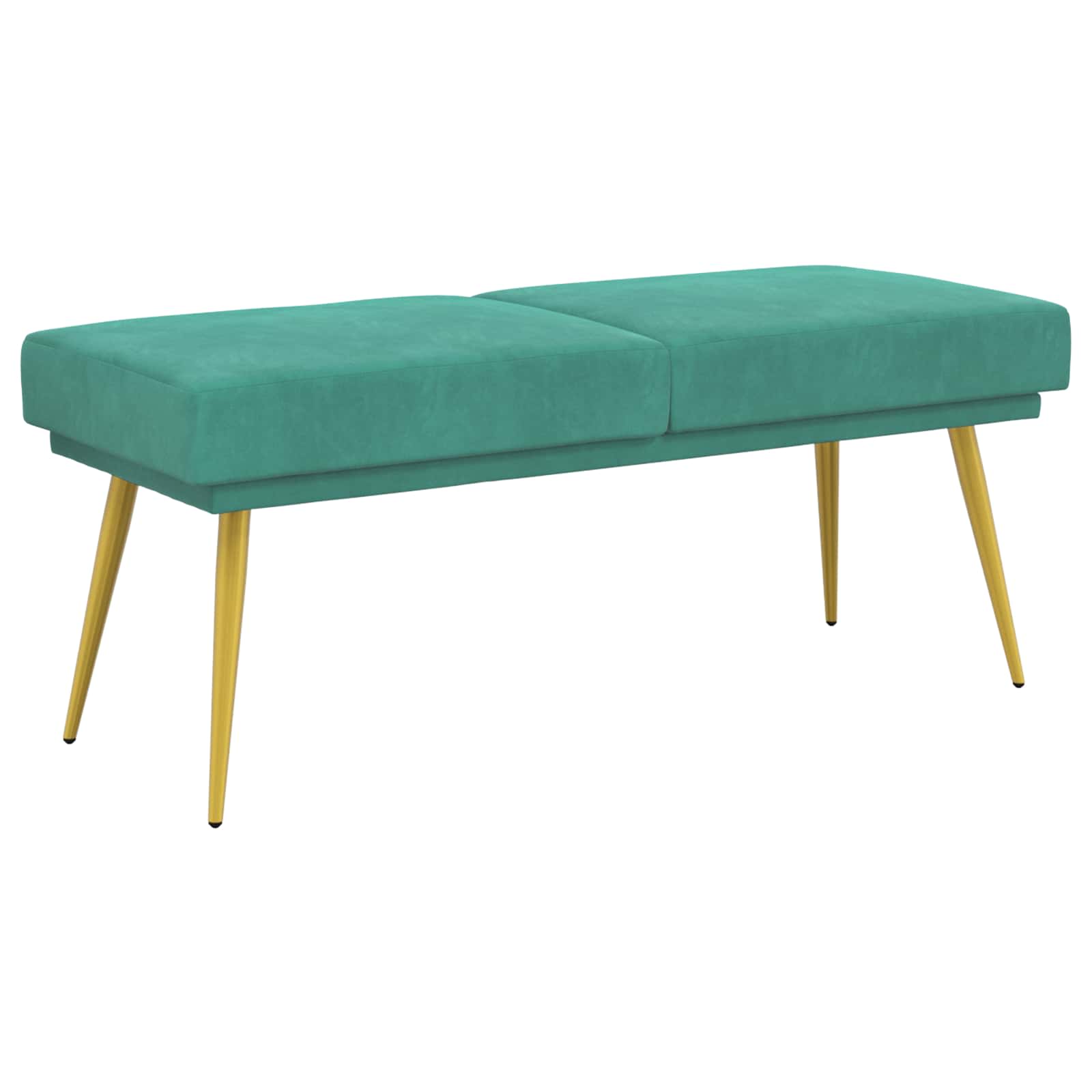 Banc à double couche Turquoise 120 x 45 x 46 cm Velours - XIOS